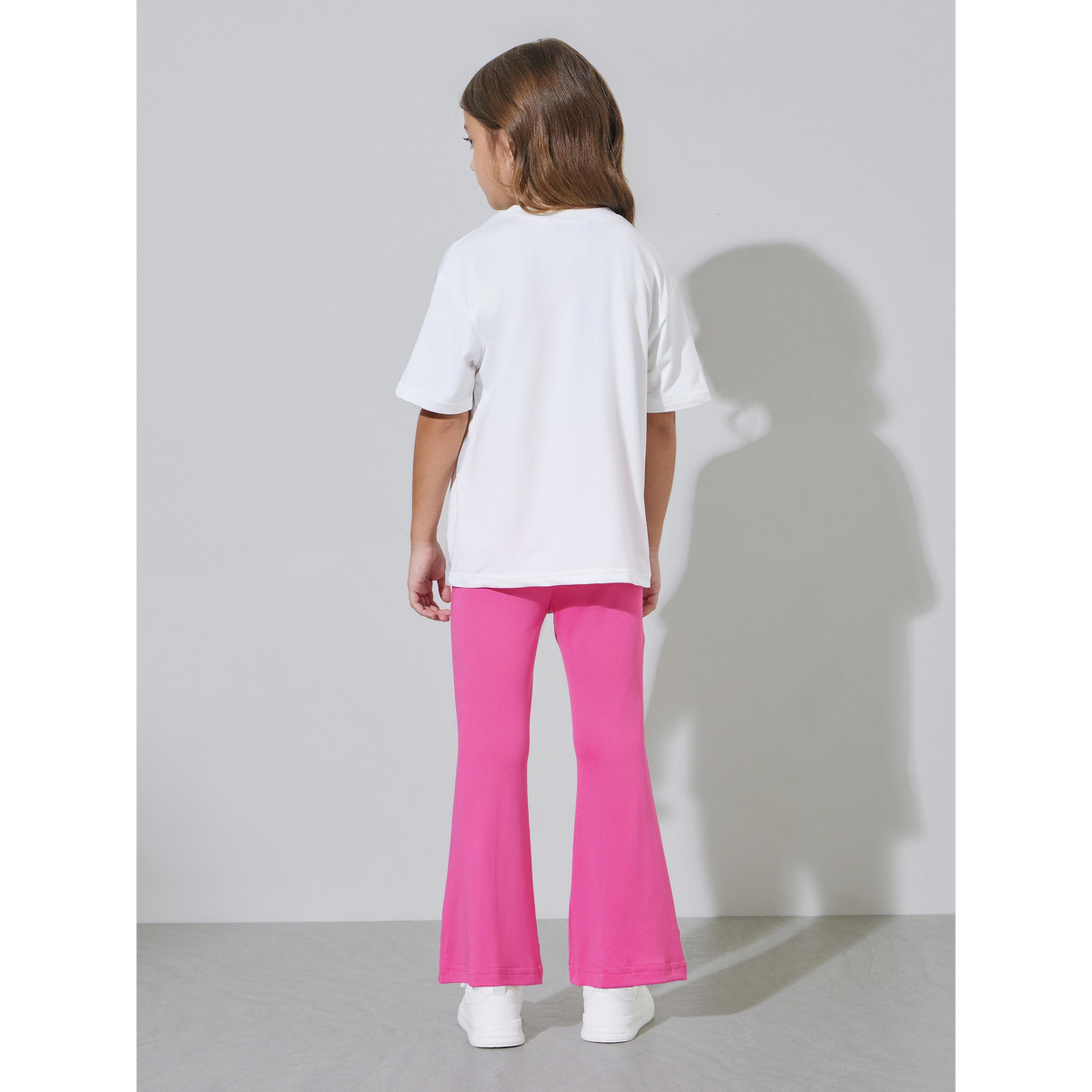 Styli Girls White Graphic Print Oversized T-Shirt and Flared Leggings Set-girls-clothing-setsandcoords-image-3