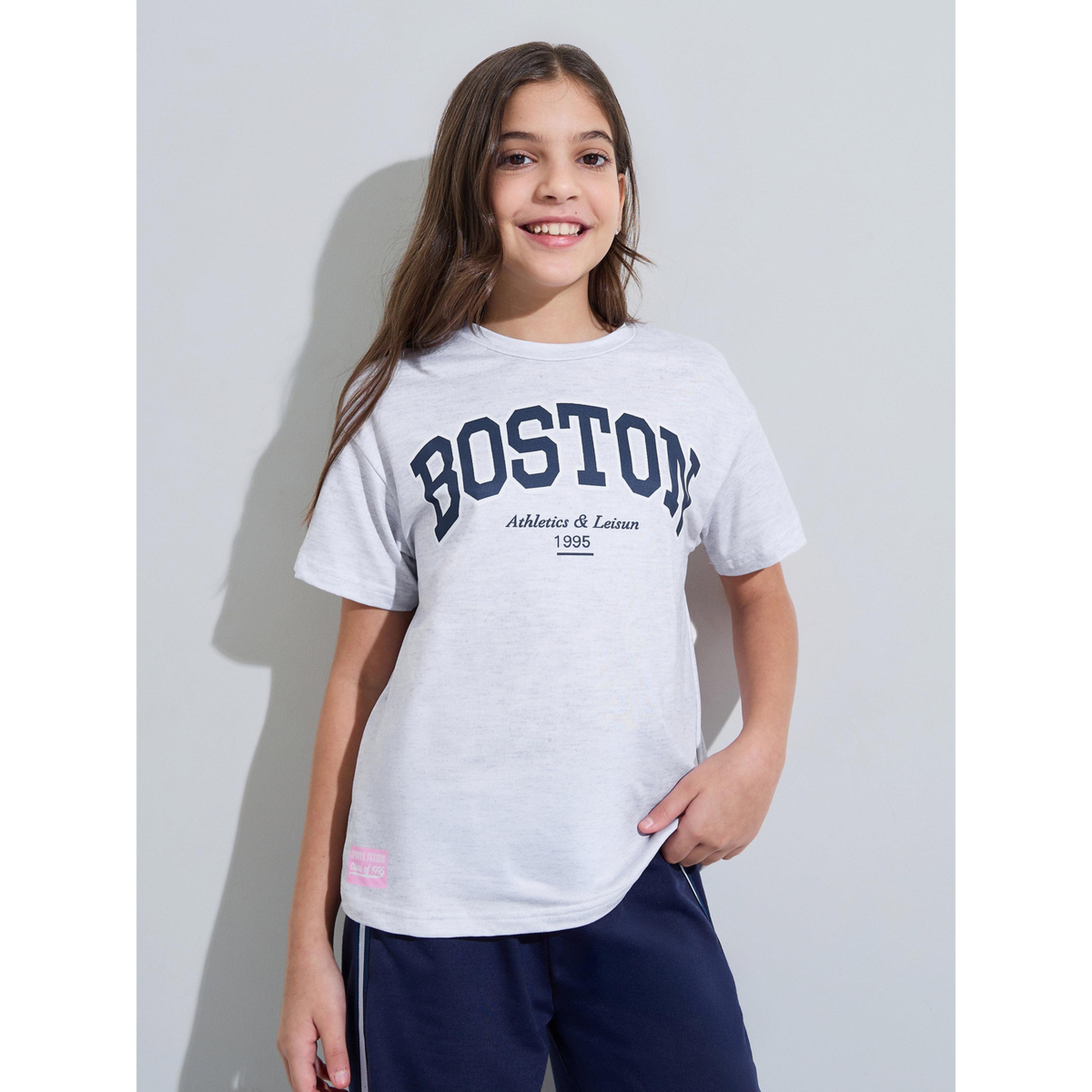 Styli Teen Girls Grey Graphic print Oversized T-Shirt-girls-clothing-tshirts-image-1