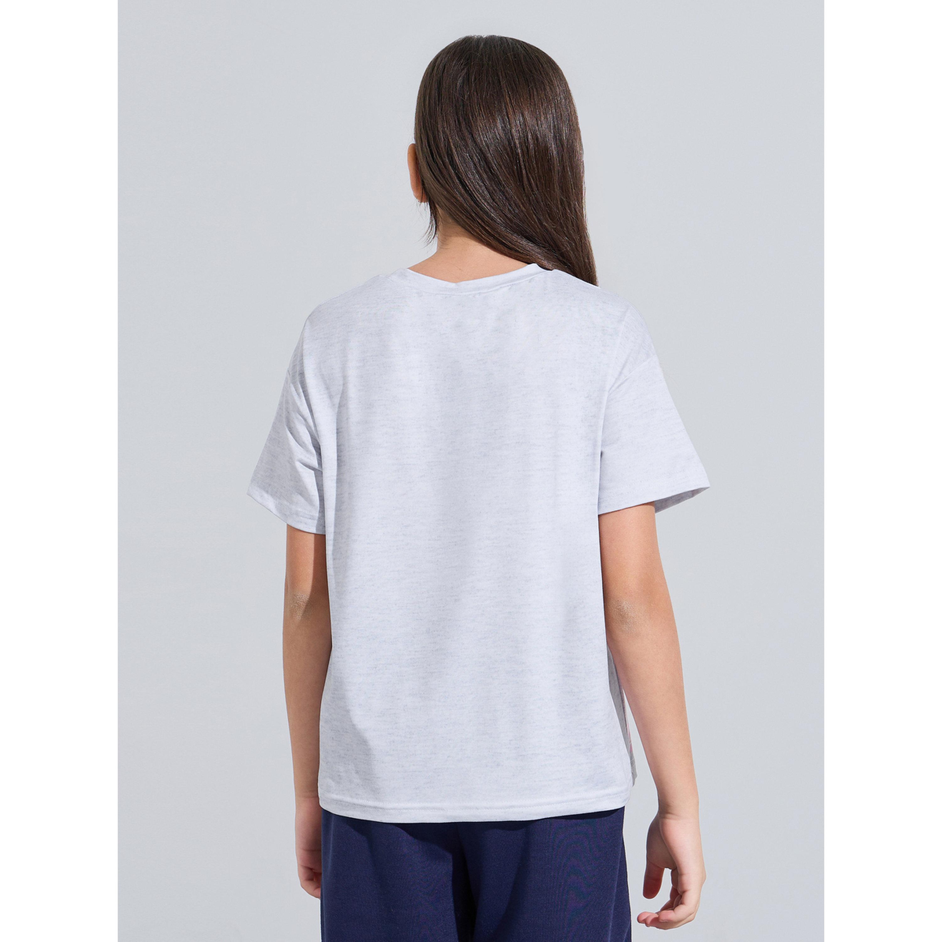 Styli Teen Girls Grey Graphic print Oversized T-Shirt-girls-clothing-tshirts-image-3
