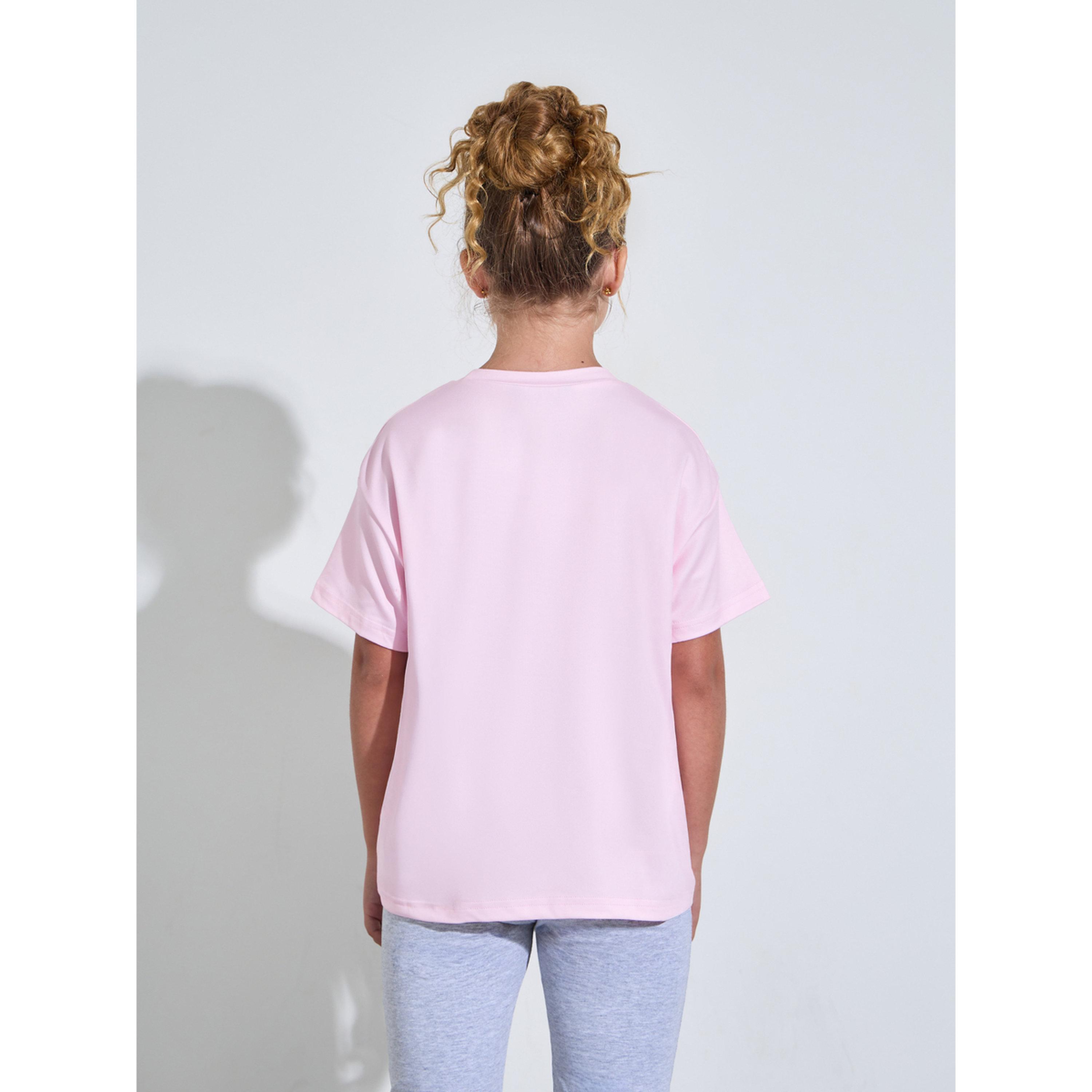 Styli Teen Girls Pink Graphic Print Oversized T-Shirt-girls-clothing-tshirts-image-4