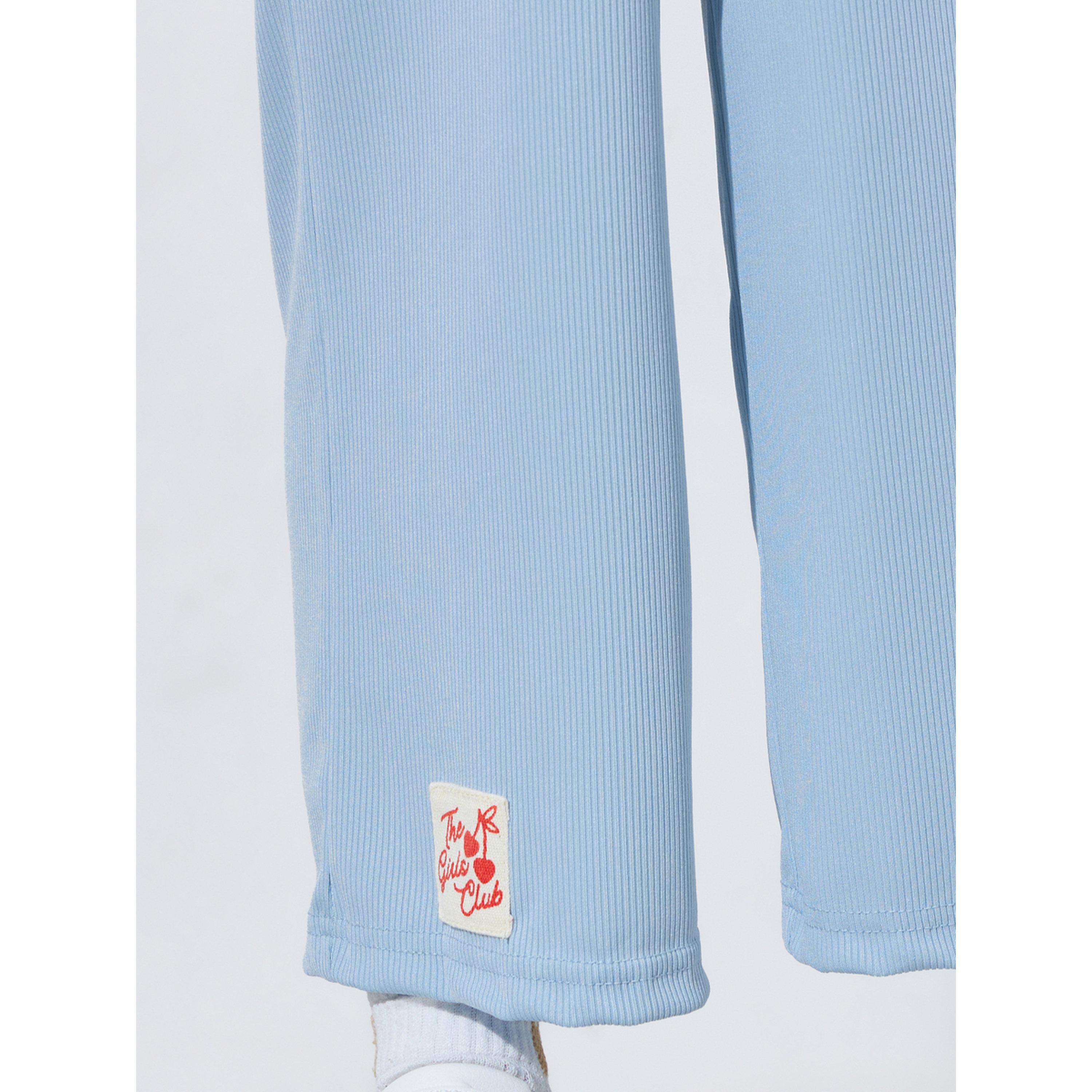 Styli Girls Blue Textured Patchwork Hoodie and Wide Leg Joggers Set-girls-clothing-setsandcoords-image-5