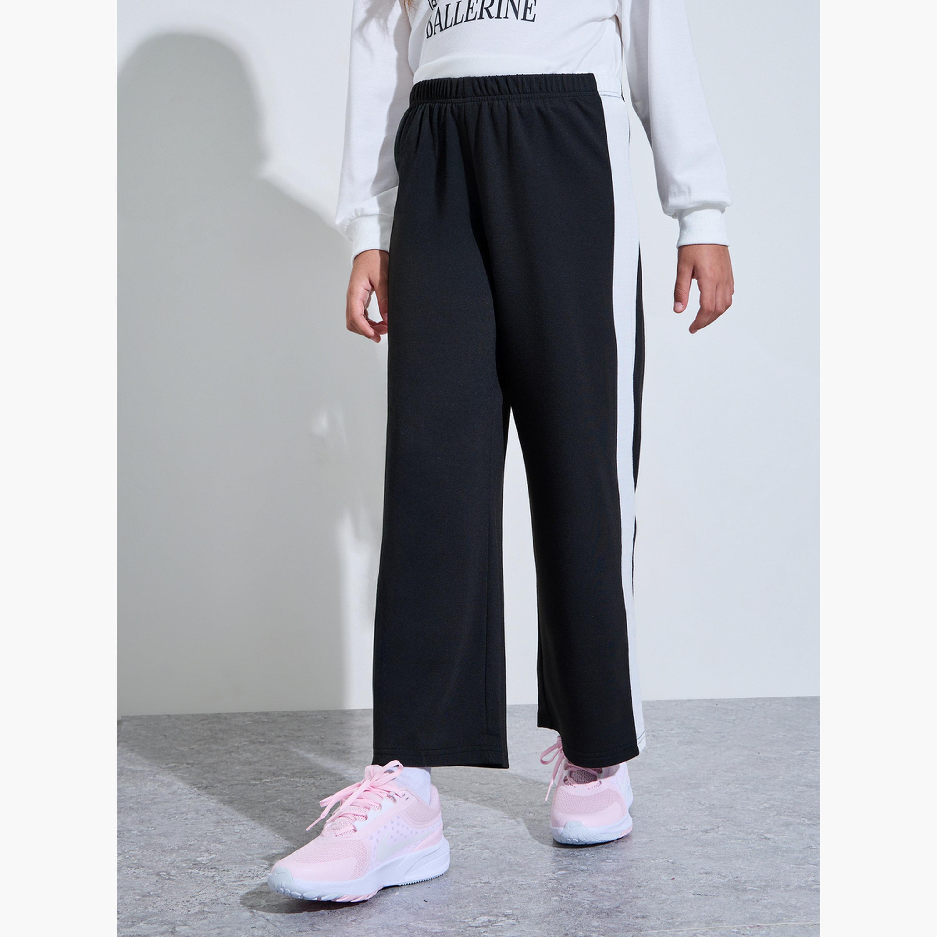 مجموعة من جوغر شريط جانبي وسويت شيرت بطبعة جرافيك-girls-clothing-setsandcoords-image-4