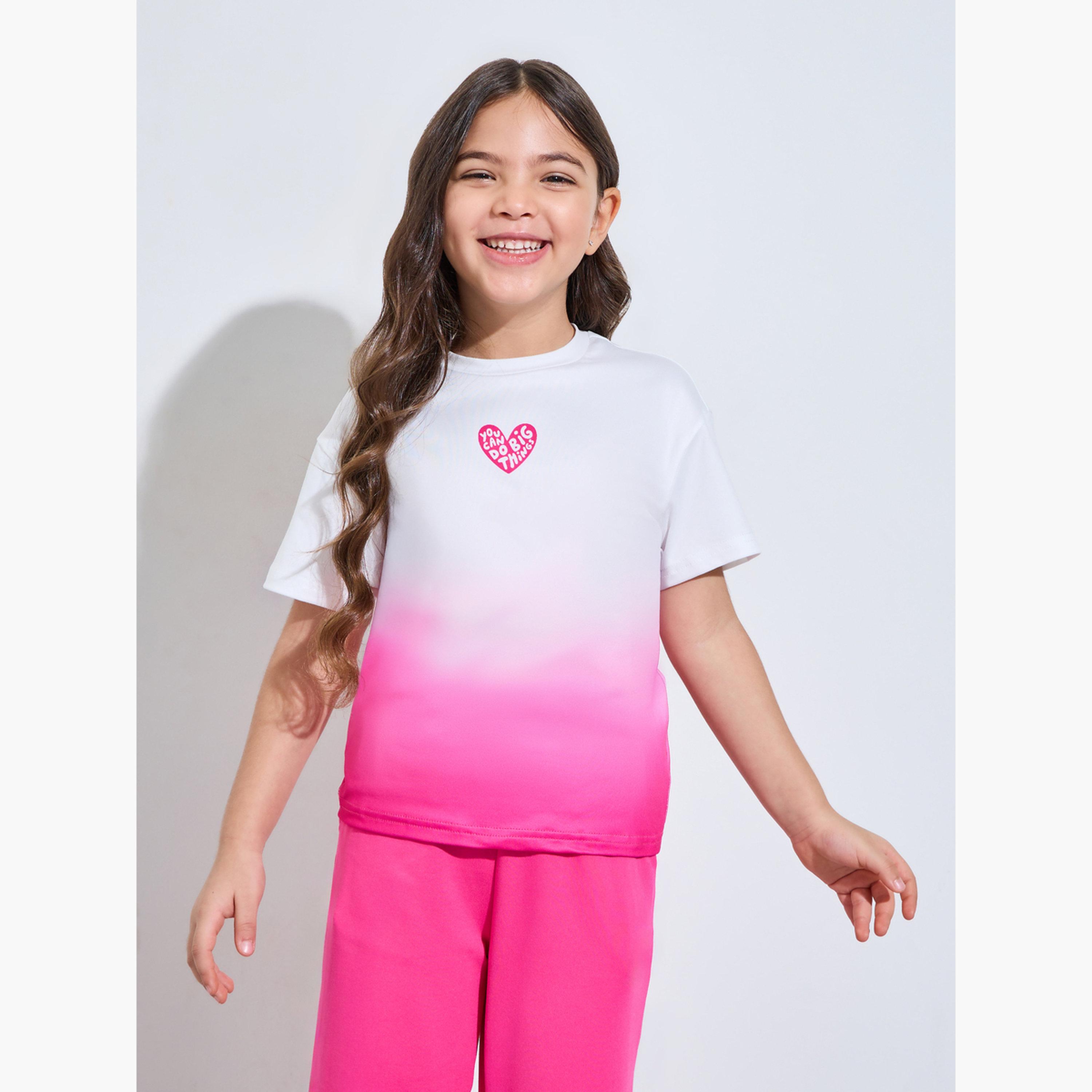 مجموعة من جوغر بأرجل واسعة وتيشيرت بطبعة أومبري-girls-clothing-setsandcoords-image-2