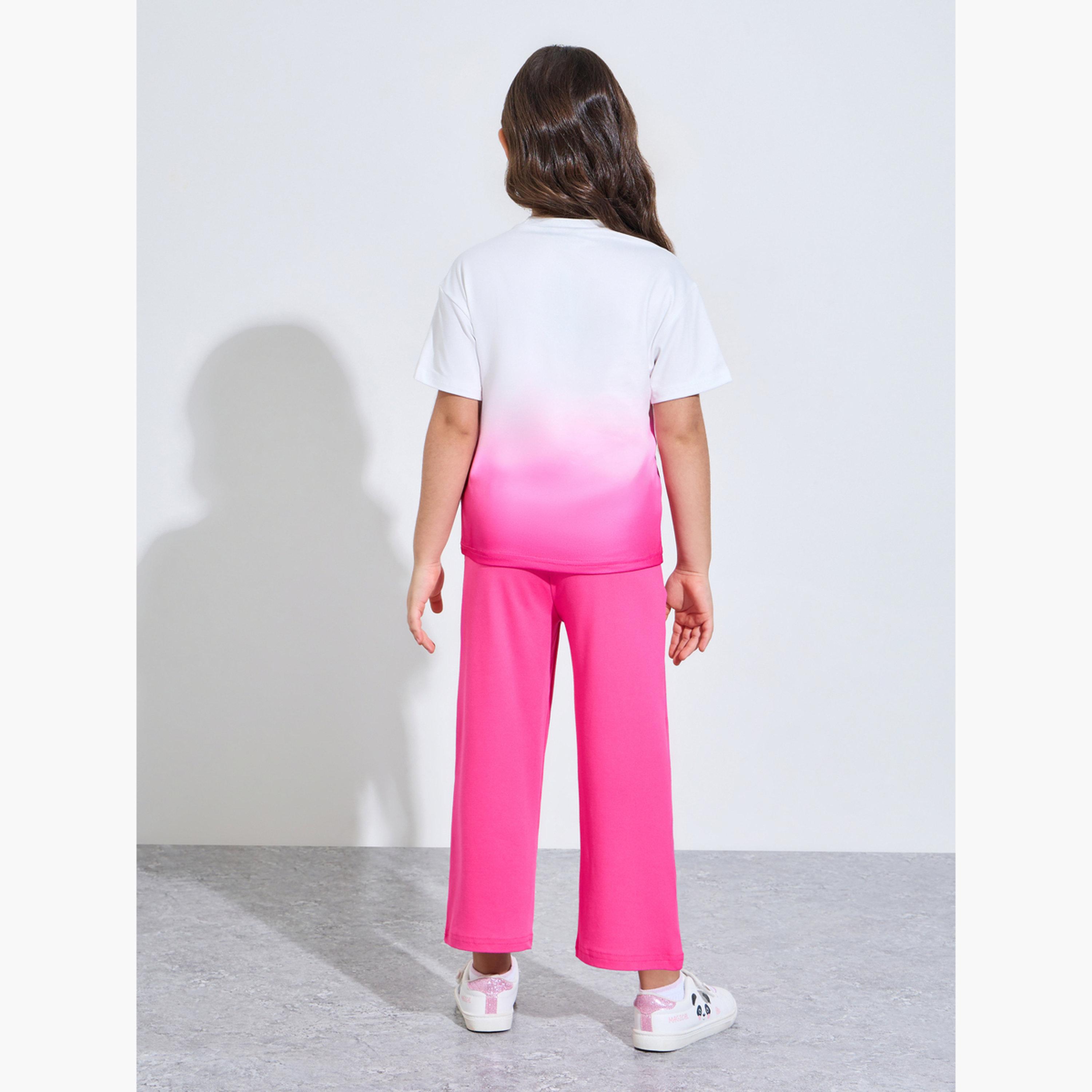 مجموعة من جوغر بأرجل واسعة وتيشيرت بطبعة أومبري-girls-clothing-setsandcoords-image-3
