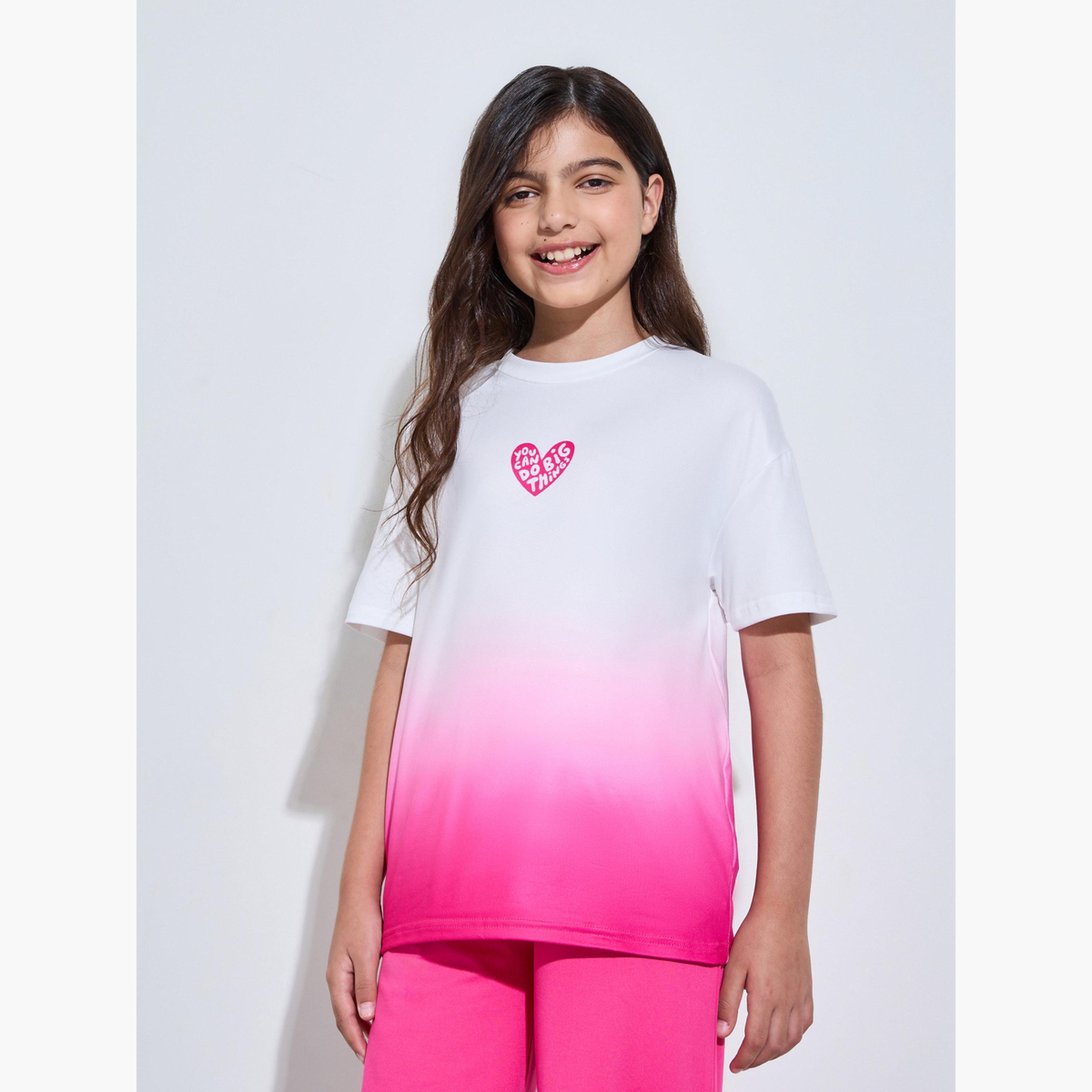 مجموعة من جوغر بأرجل واسعة وتيشيرت بطبعة أومبري-girls-clothing-setsandcoords-image-3