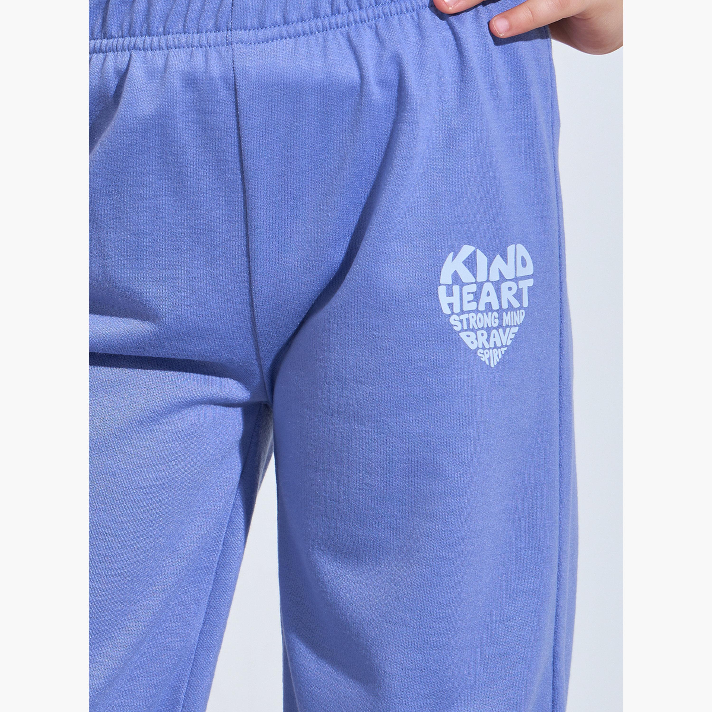 Styli Girls Blue Graphic Print Wide Leg Jogger Pants-girls-clothing-bottoms-joggersandtrackpants-image-3