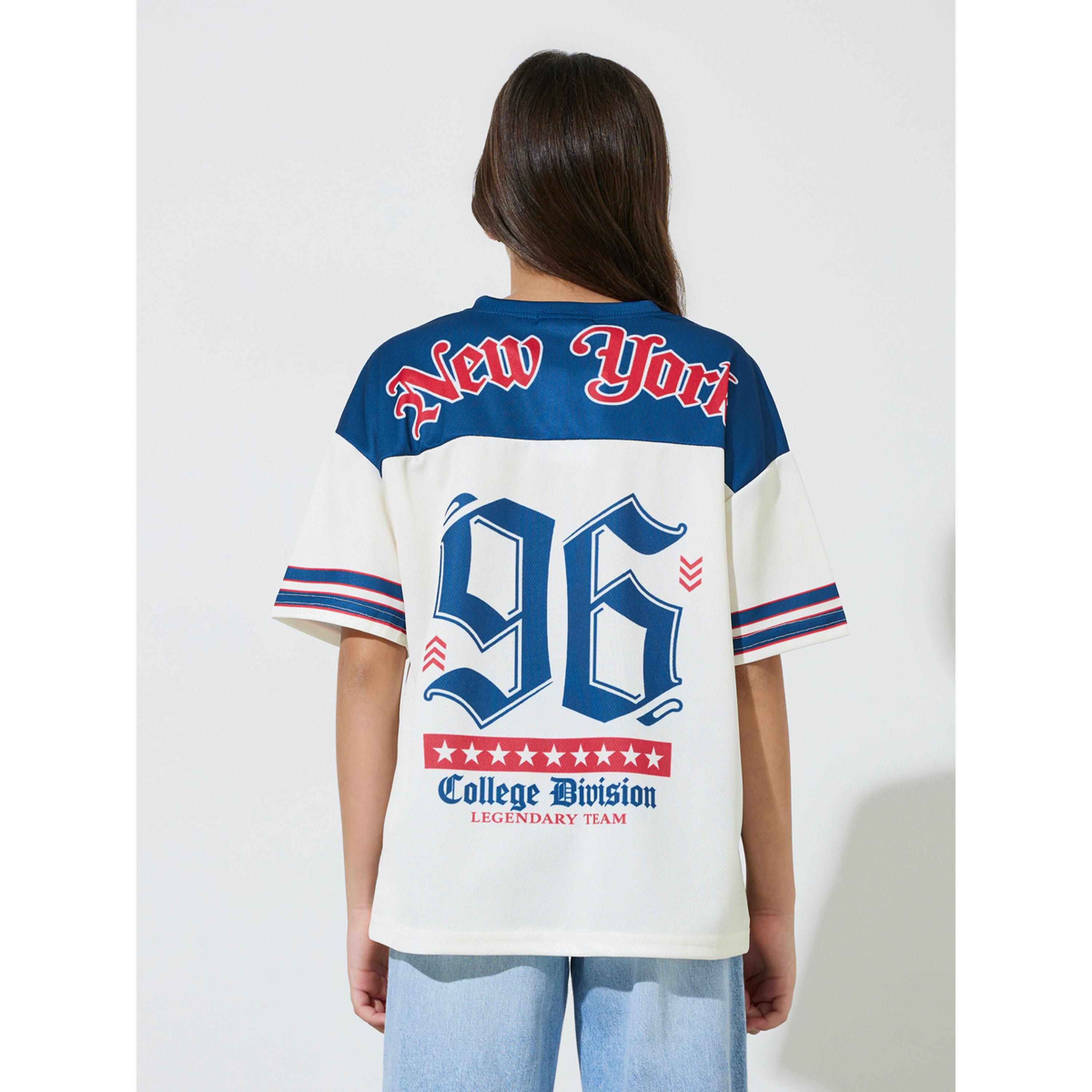 ستايلي - تيشيرت واسع بألوان متداخلة للفتيات المراهقات-sports-girls-clothing-tops-image-3