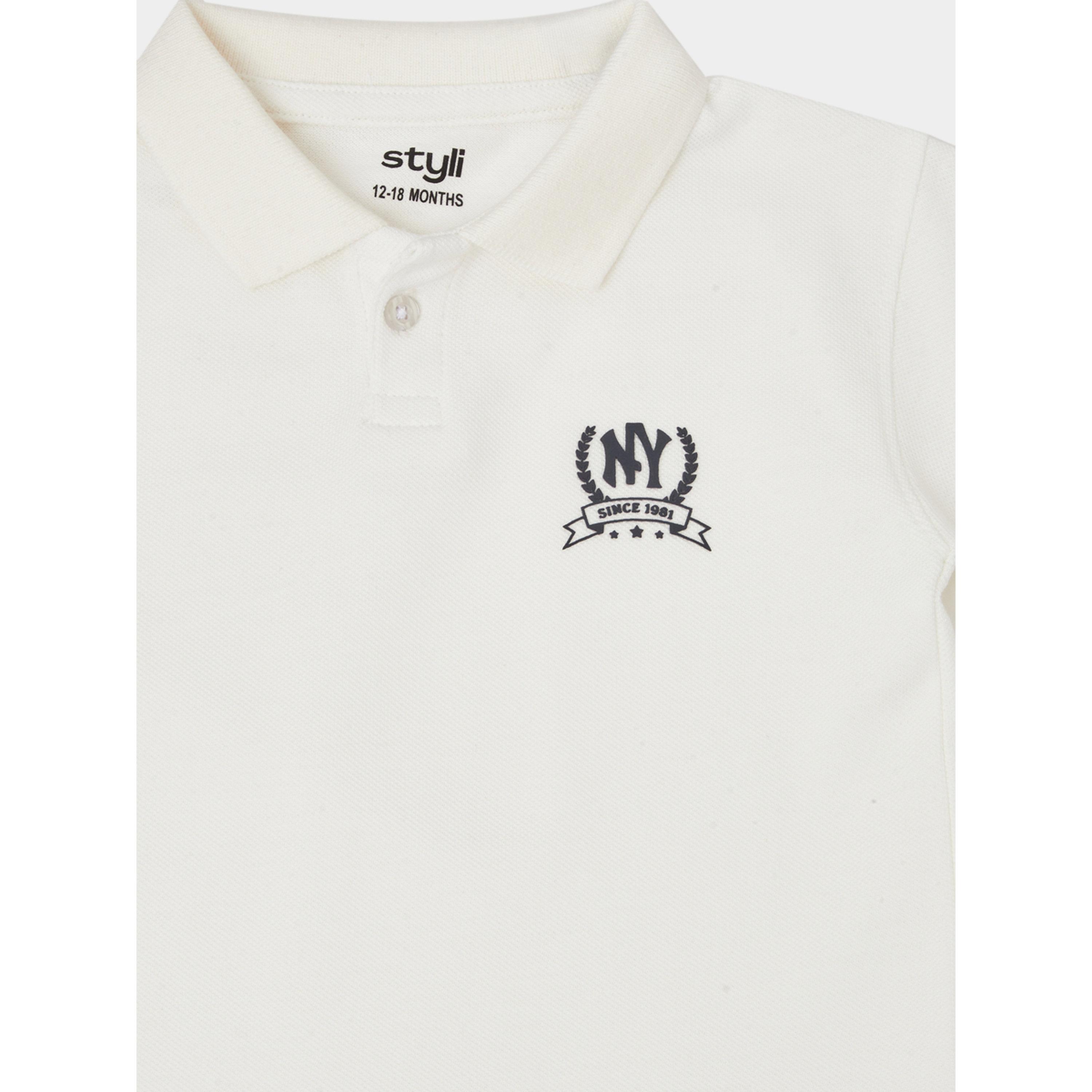 تيشيرت بولو بقصة منتظمة وطبعة نيويورك للأولاد الصغار أوف وايت-baby-boys-clothing-tshirtsandpolos-image-4