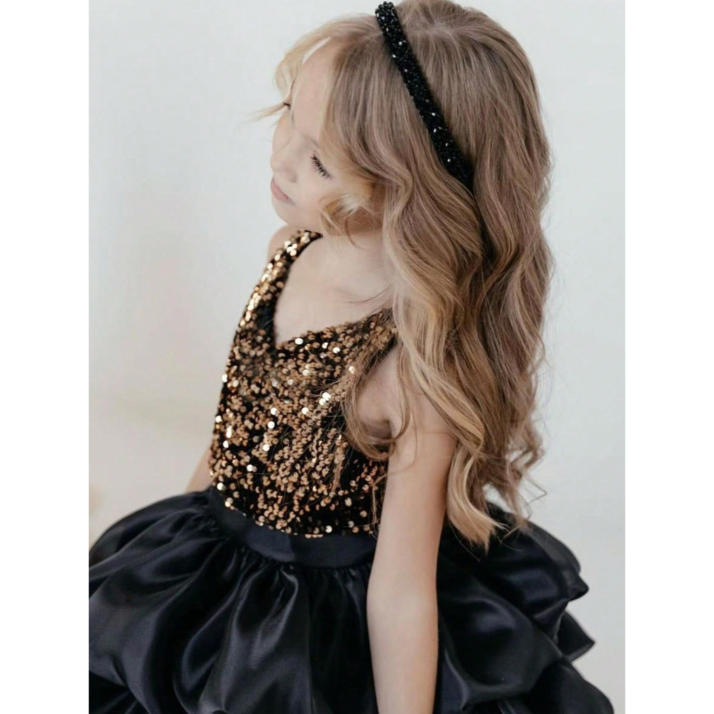 فستان أسود بحافة واسعة بطول الركبة-girls-clothing-dressesandjumpsuits-image-4