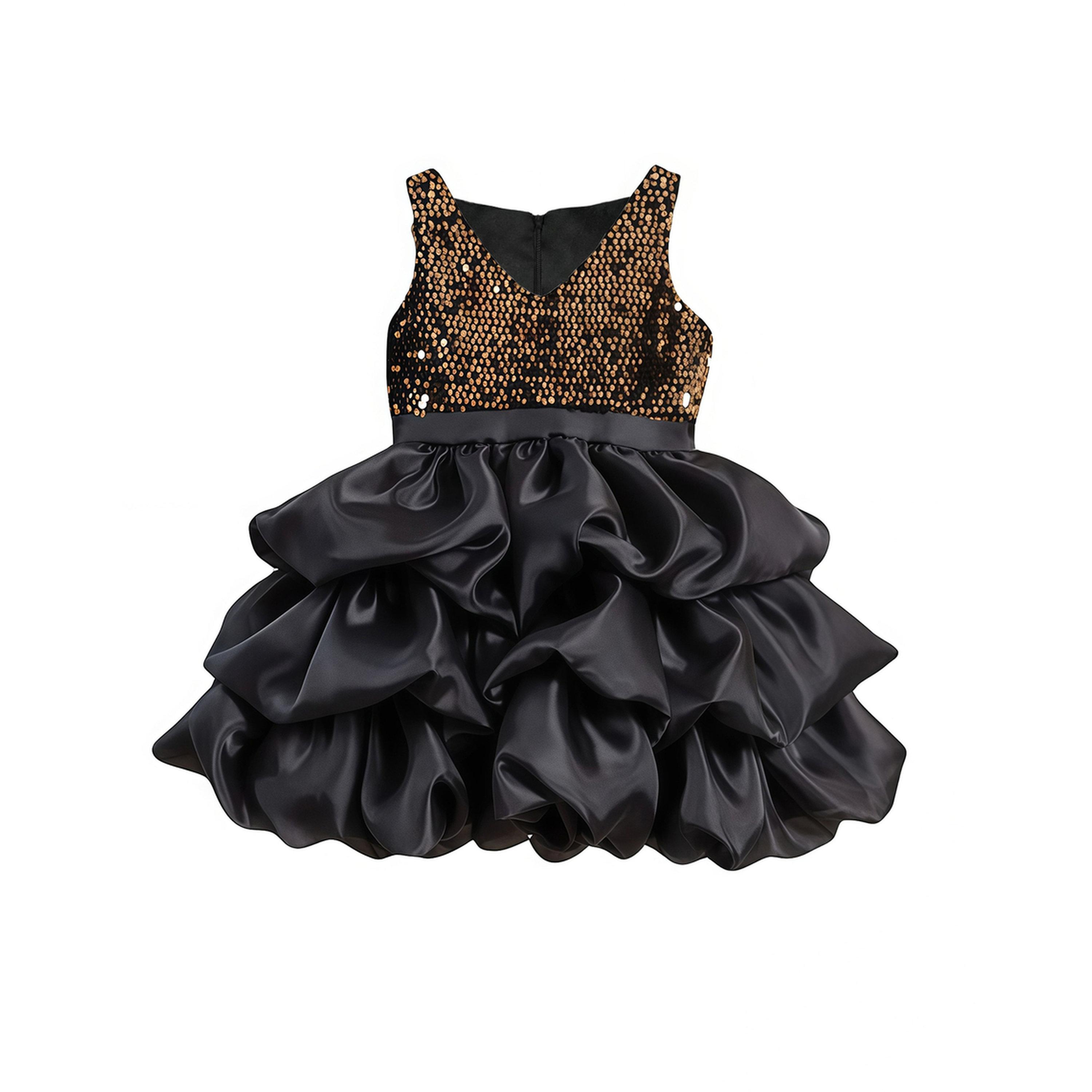 فستان أسود بحافة واسعة بطول الركبة-girls-clothing-dressesandjumpsuits-image-5