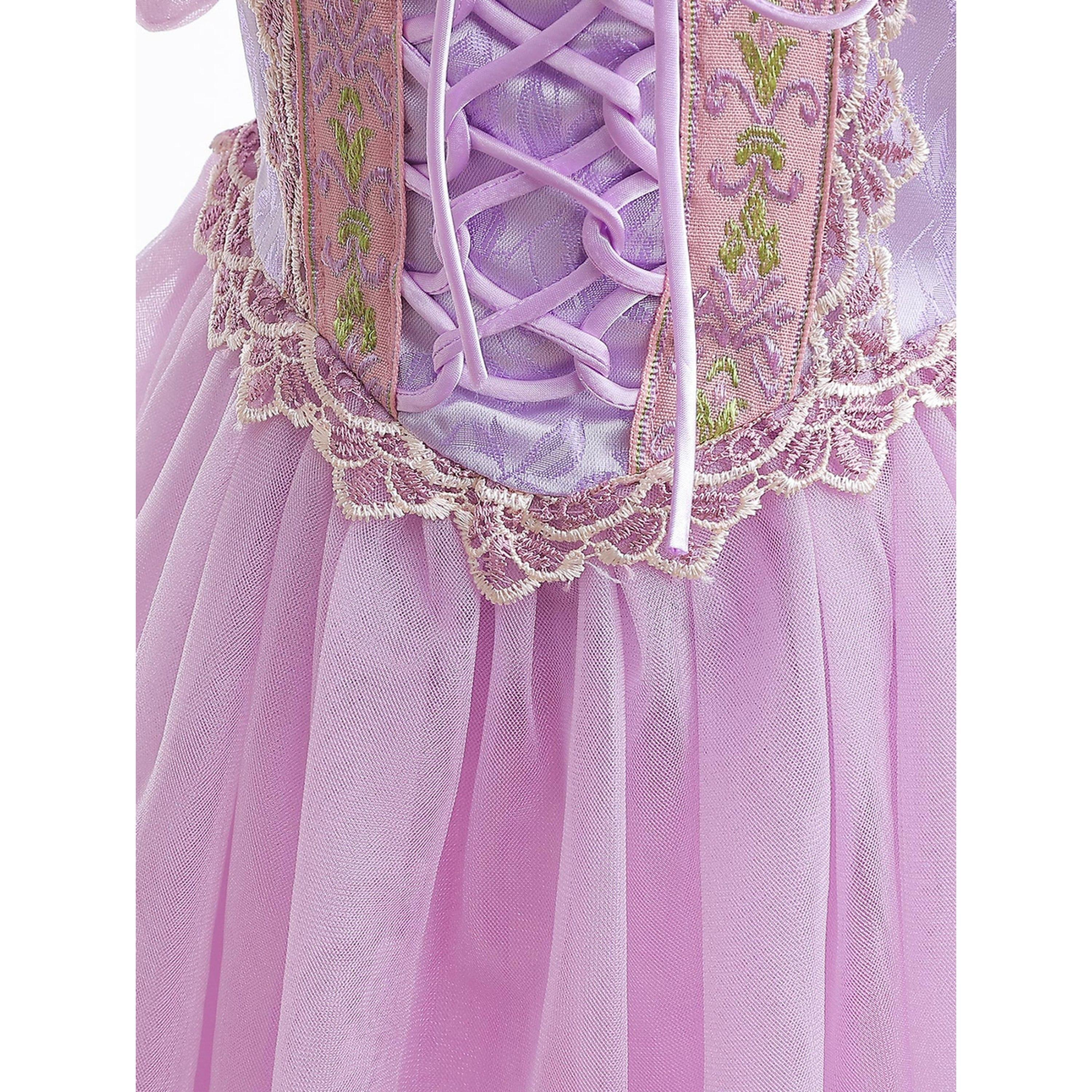 فستان بنفسجي بحافة واسعة وتصميم برنسيس بطول الركبة-girls-clothing-dressesandjumpsuits-image-5