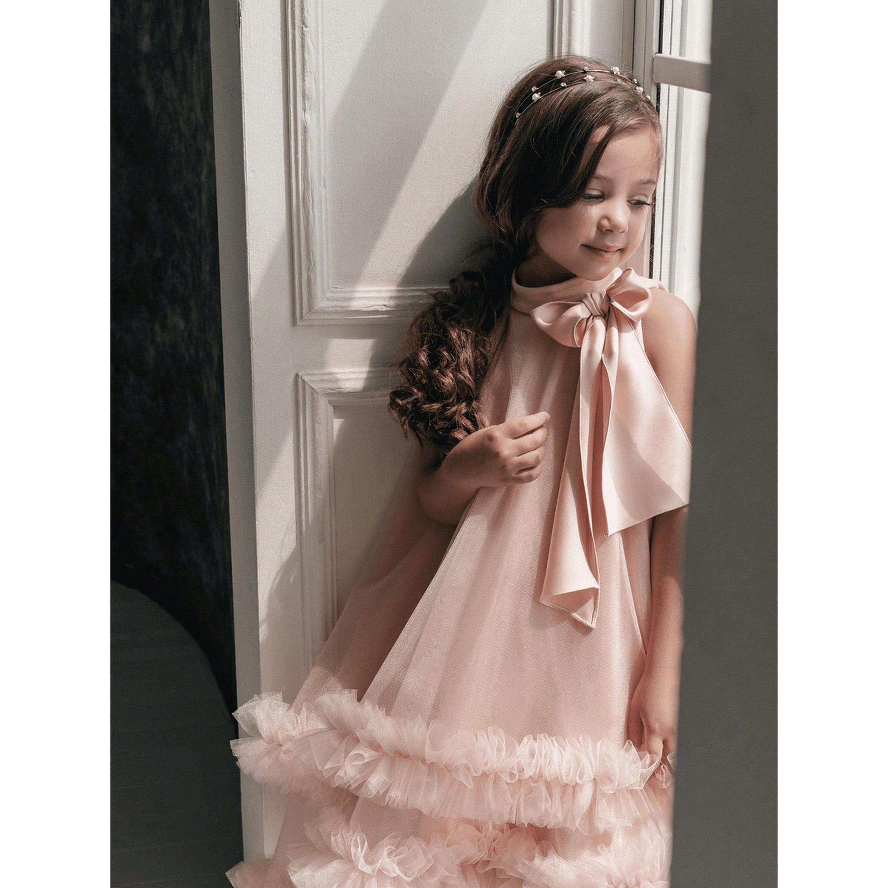 Take Two Girls Pink A-Line Knee-Length Ruffle Dress-girls-clothing-dressesandjumpsuits-image-4