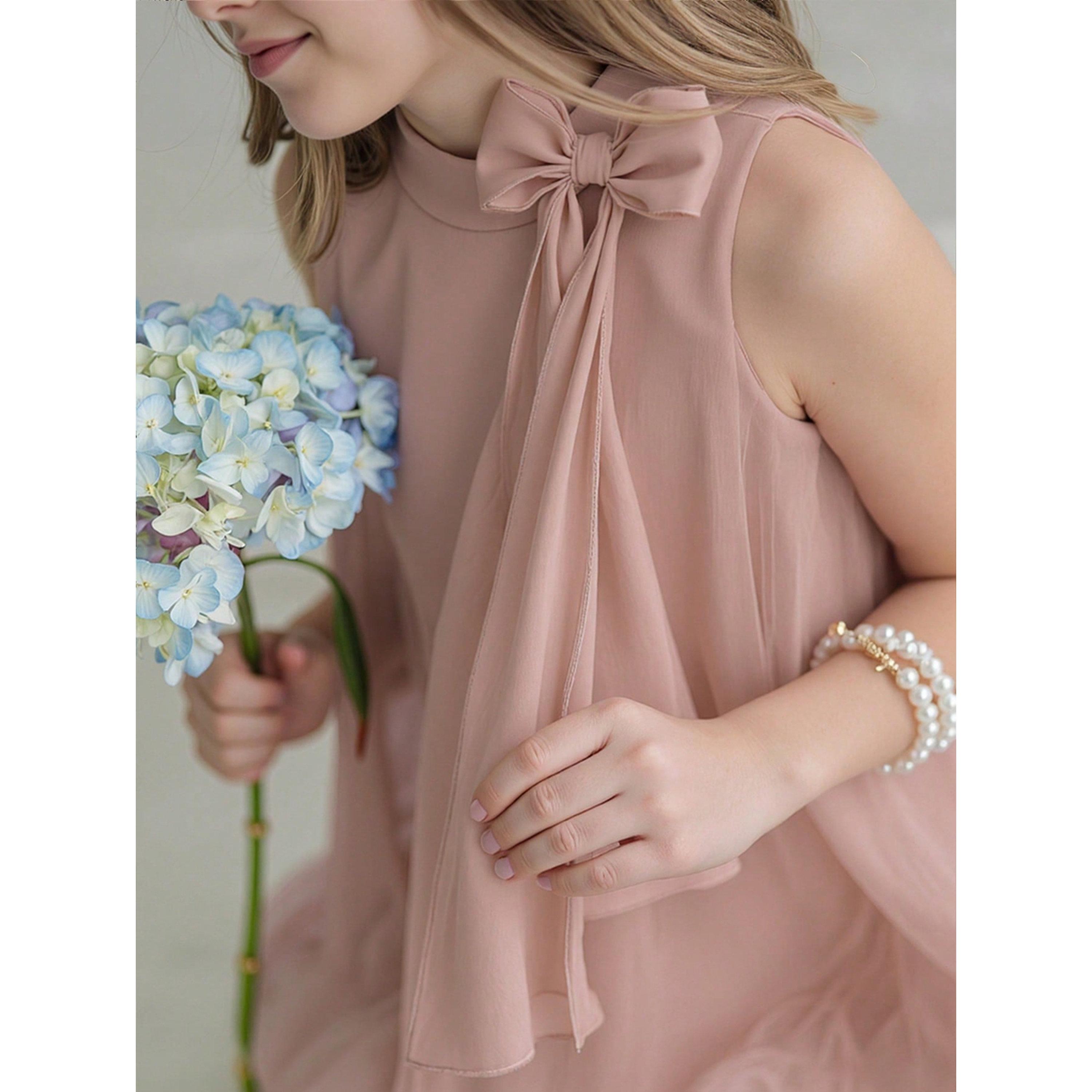 Take Two Girls Pink A-Line Knee-Length Ruffle Dress-girls-clothing-dressesandjumpsuits-image-6