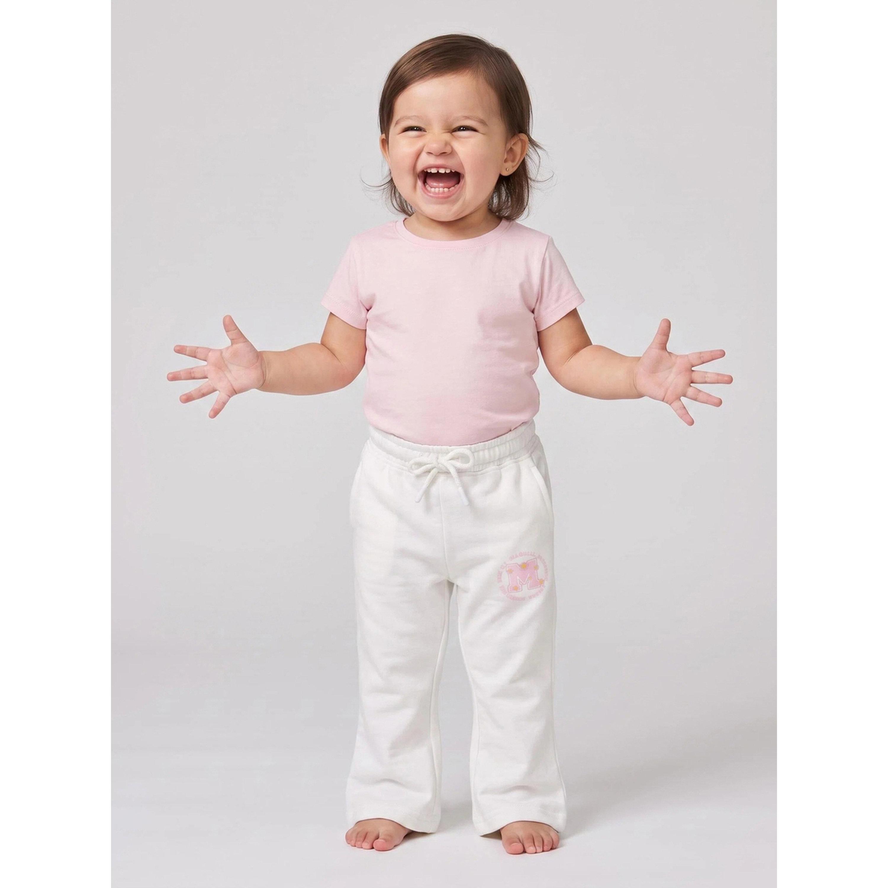 Styli Baby Girl Off White Graphic Print Drawstring Straight Leg Joggers-girls-clothing-bottoms-joggersandtrackpants-image-2