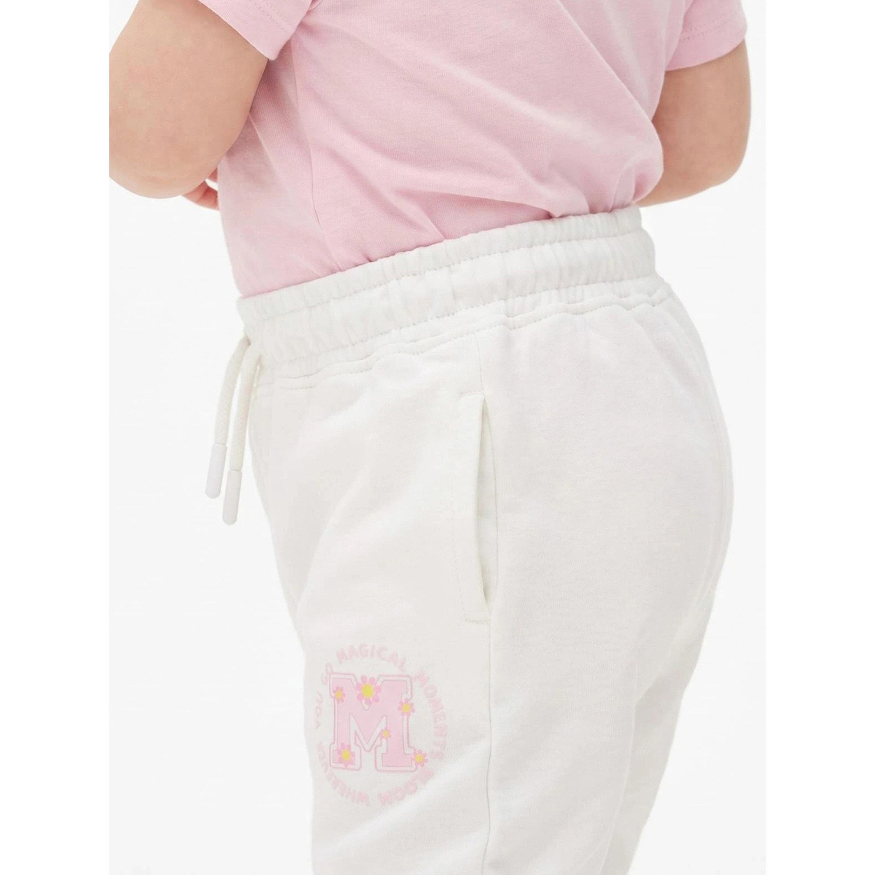Styli Baby Girl Off White Graphic Print Drawstring Straight Leg Joggers-girls-clothing-bottoms-joggersandtrackpants-image-3