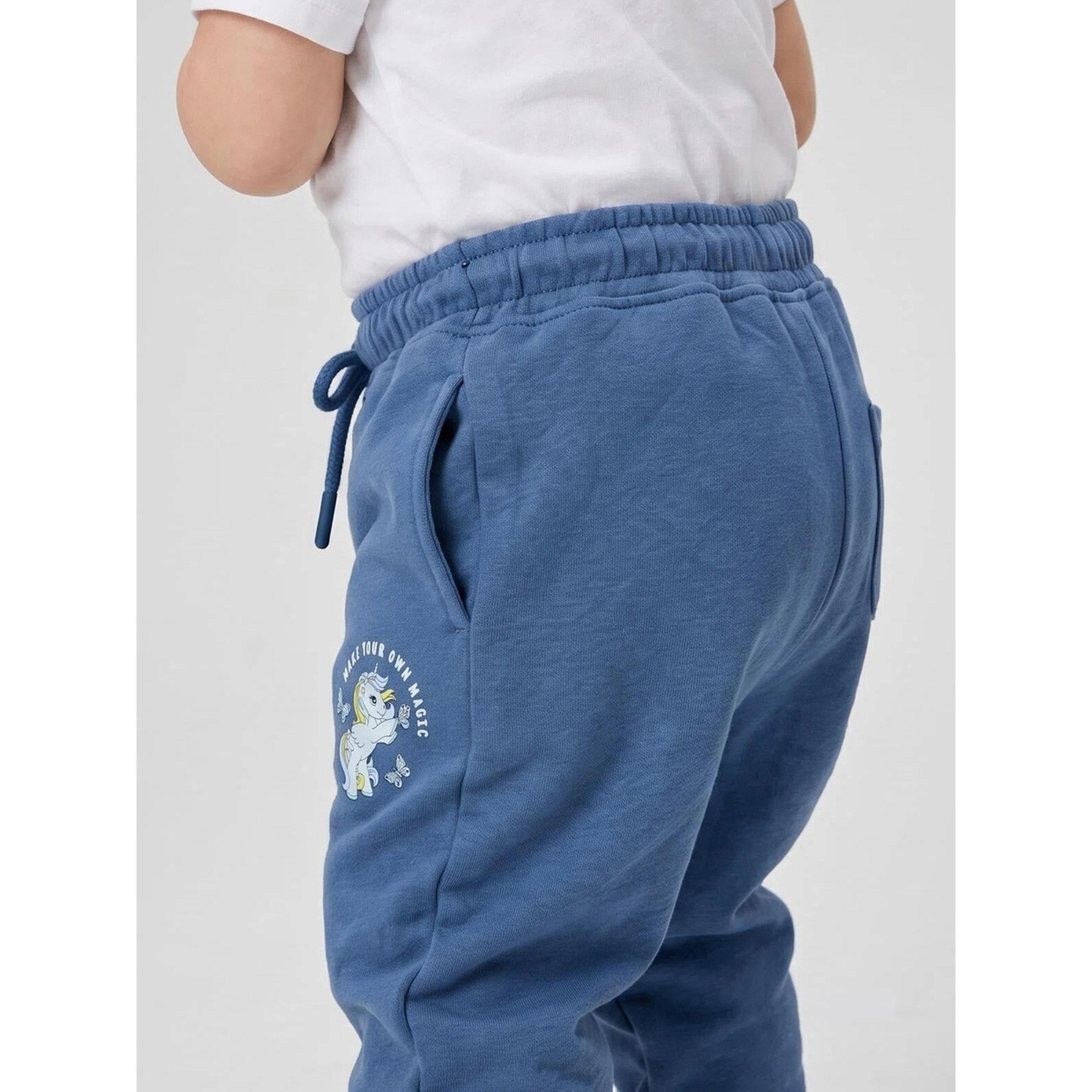 Styli Baby Girl Blue Graphic Print Drawstring Straight Leg Joggers-girls-clothing-bottoms-joggersandtrackpants-image-3