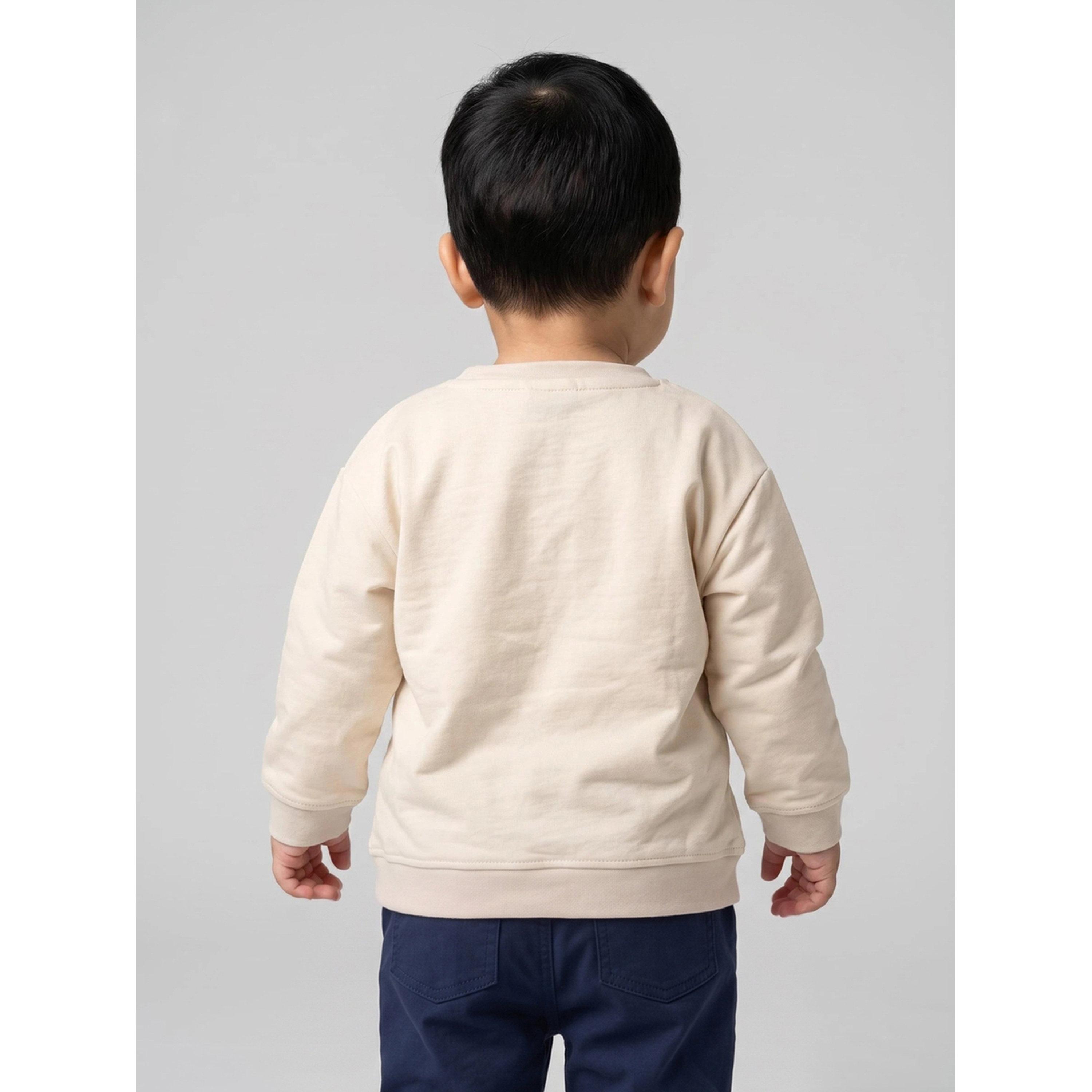 Styli Baby Girl Cream Butterfly Print Long Sleeves Sweatshirt-girls-clothing-sweatshirts-image-3
