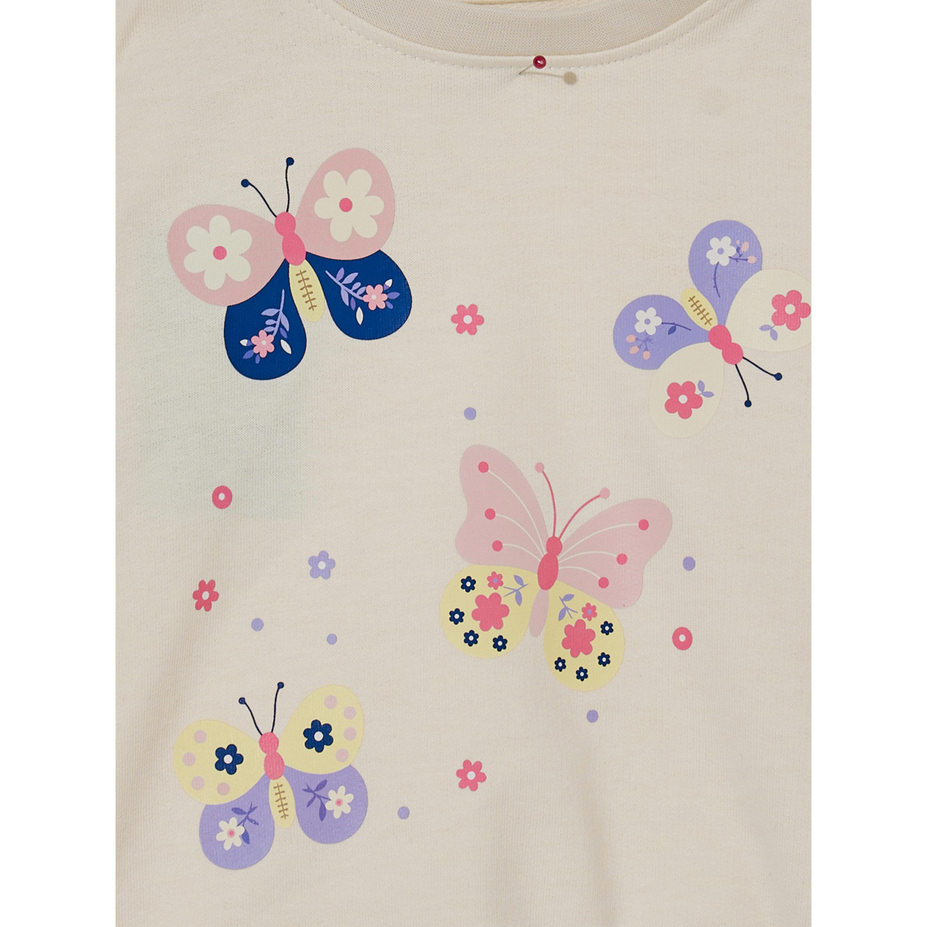 Styli Baby Girl Cream Butterfly Print Long Sleeves Sweatshirt-girls-clothing-sweatshirts-image-4