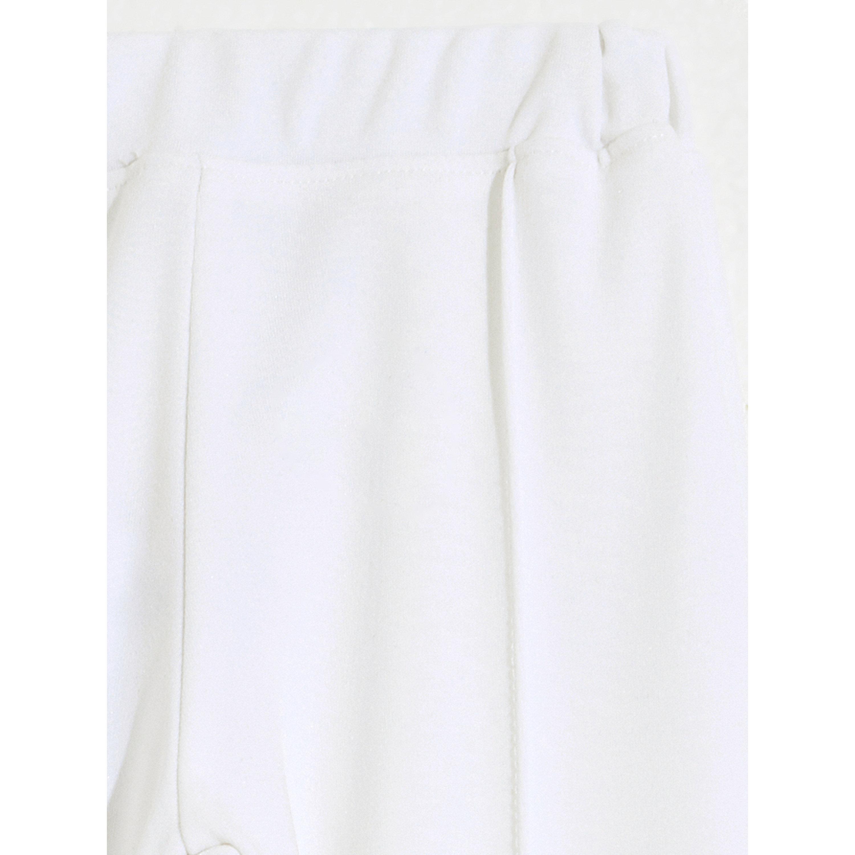 ليقنز واسع بتفاصيل كسرات بينتاك للفتيات الرضع أوف وايت-girls-clothing-bottoms-leggings-image-3