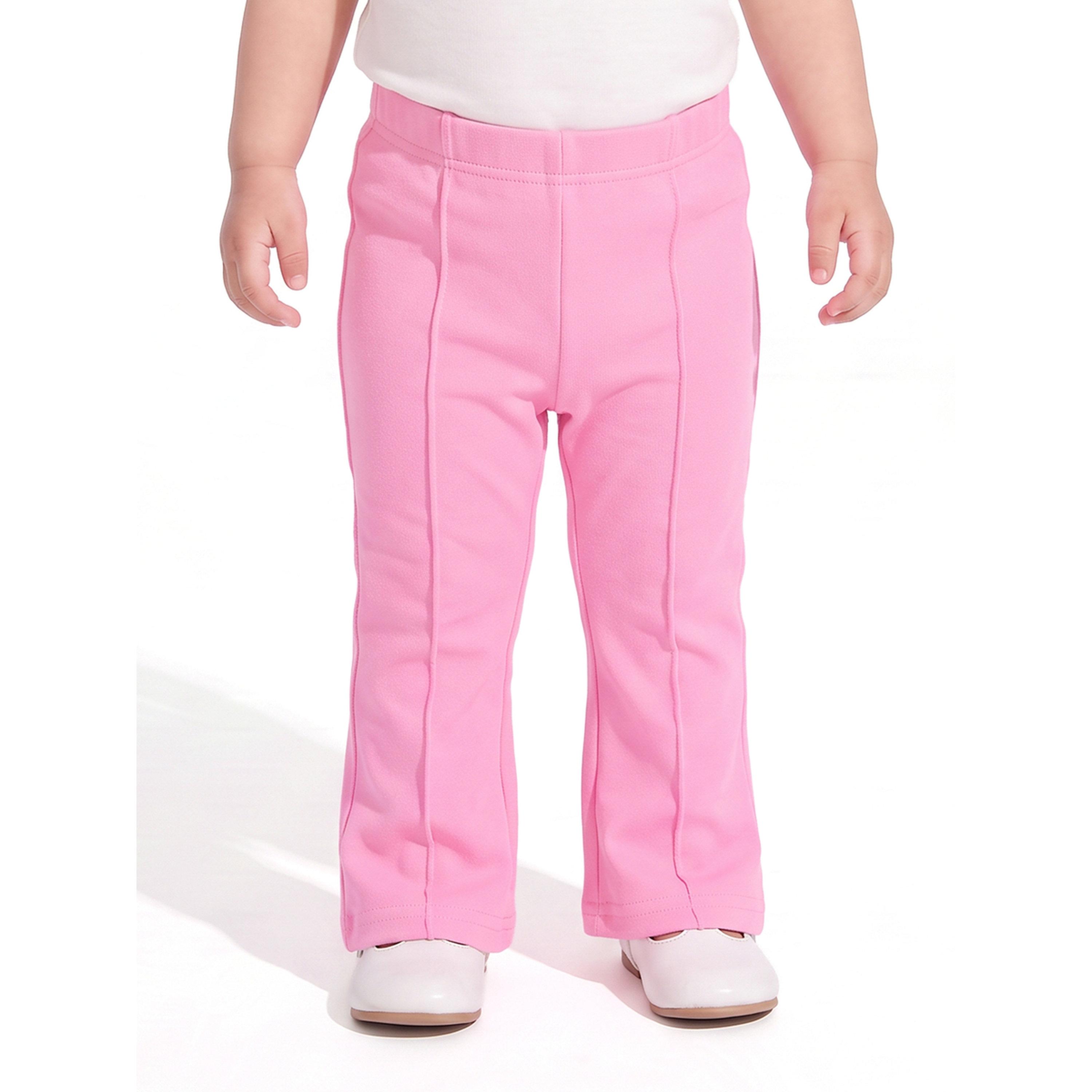 ليقنز واسع بتفاصيل كسرات بينتاك للفتيات الرضع وردي-girls-clothing-bottoms-leggings-image-1