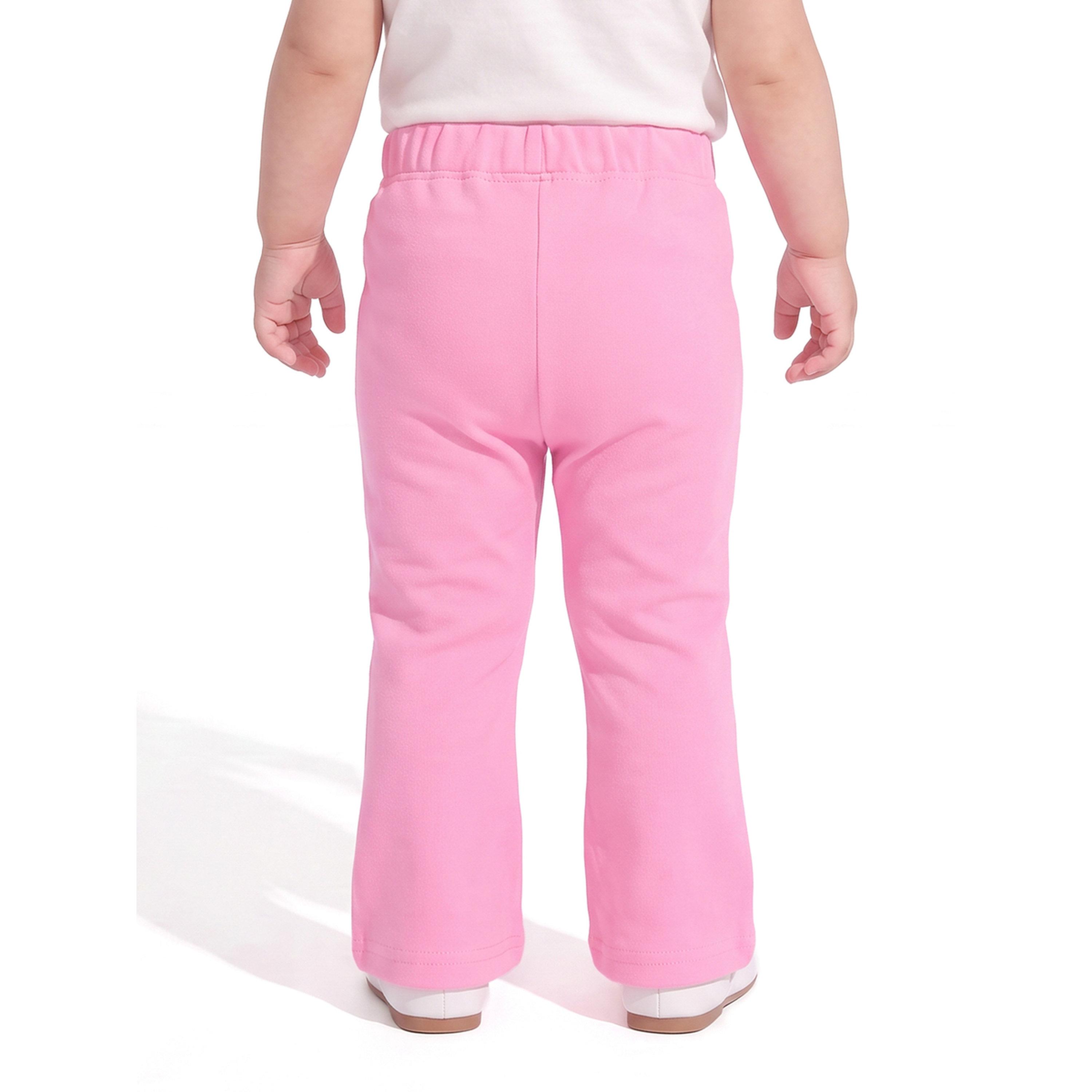 ليقنز واسع بتفاصيل كسرات بينتاك للفتيات الرضع وردي-girls-clothing-bottoms-leggings-image-4