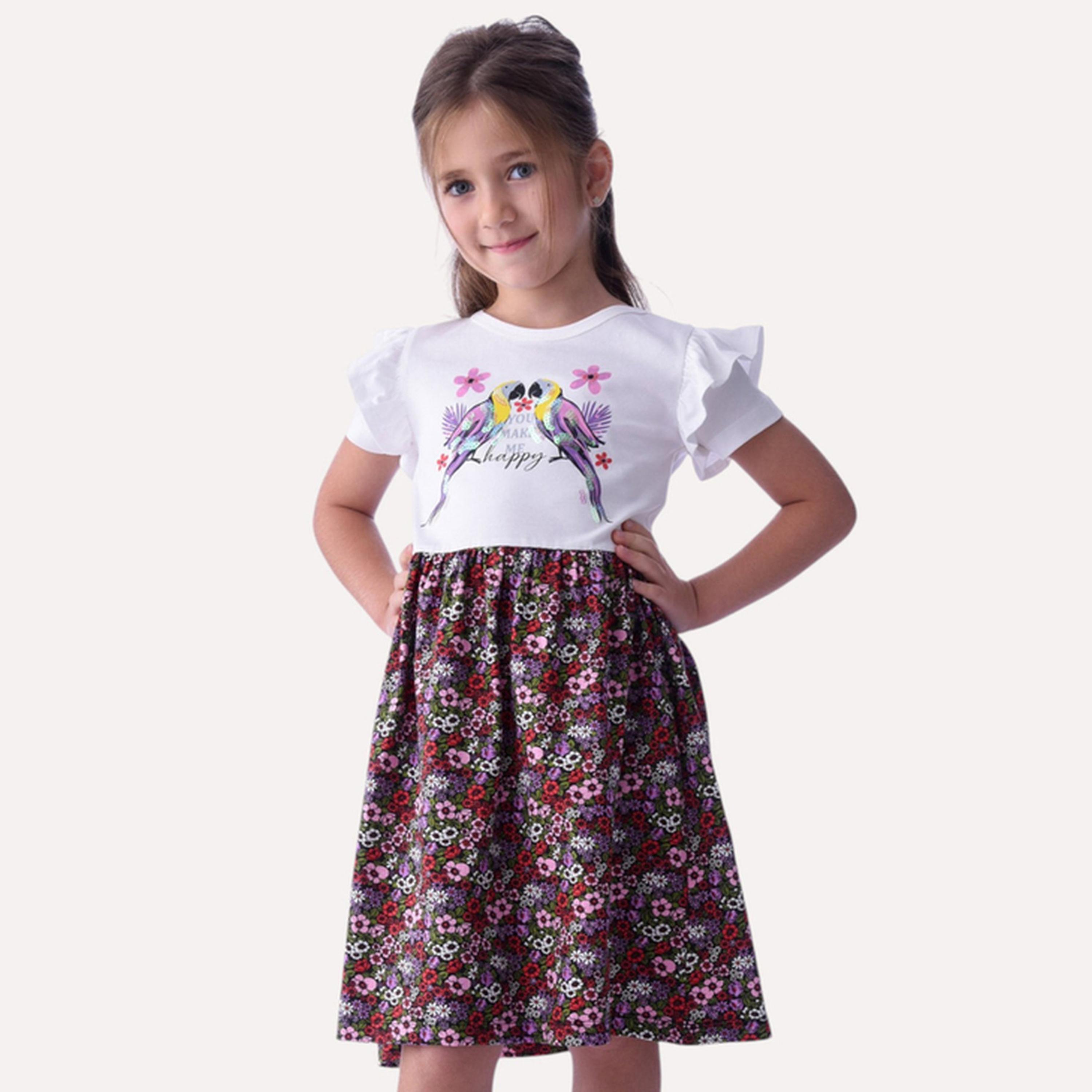 فستان بطبعة زهور للبنات-girls-clothing-dressesandjumpsuits-image-1