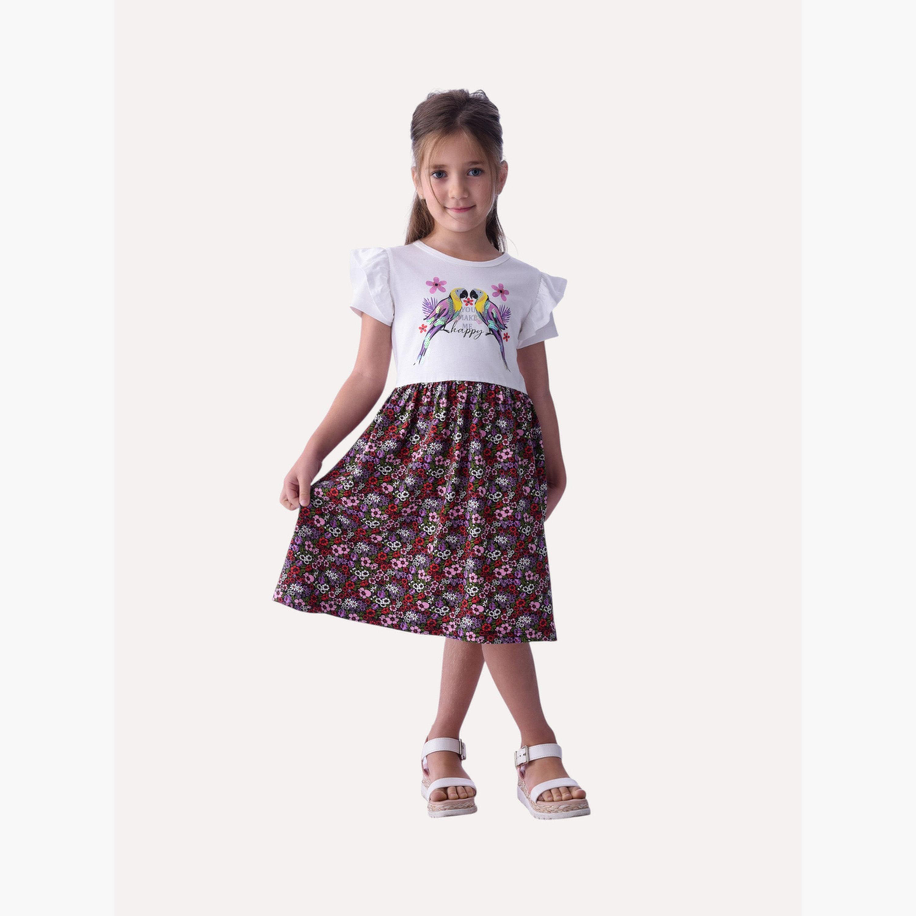 فستان بطبعة زهور للبنات-girls-clothing-dressesandjumpsuits-image-2