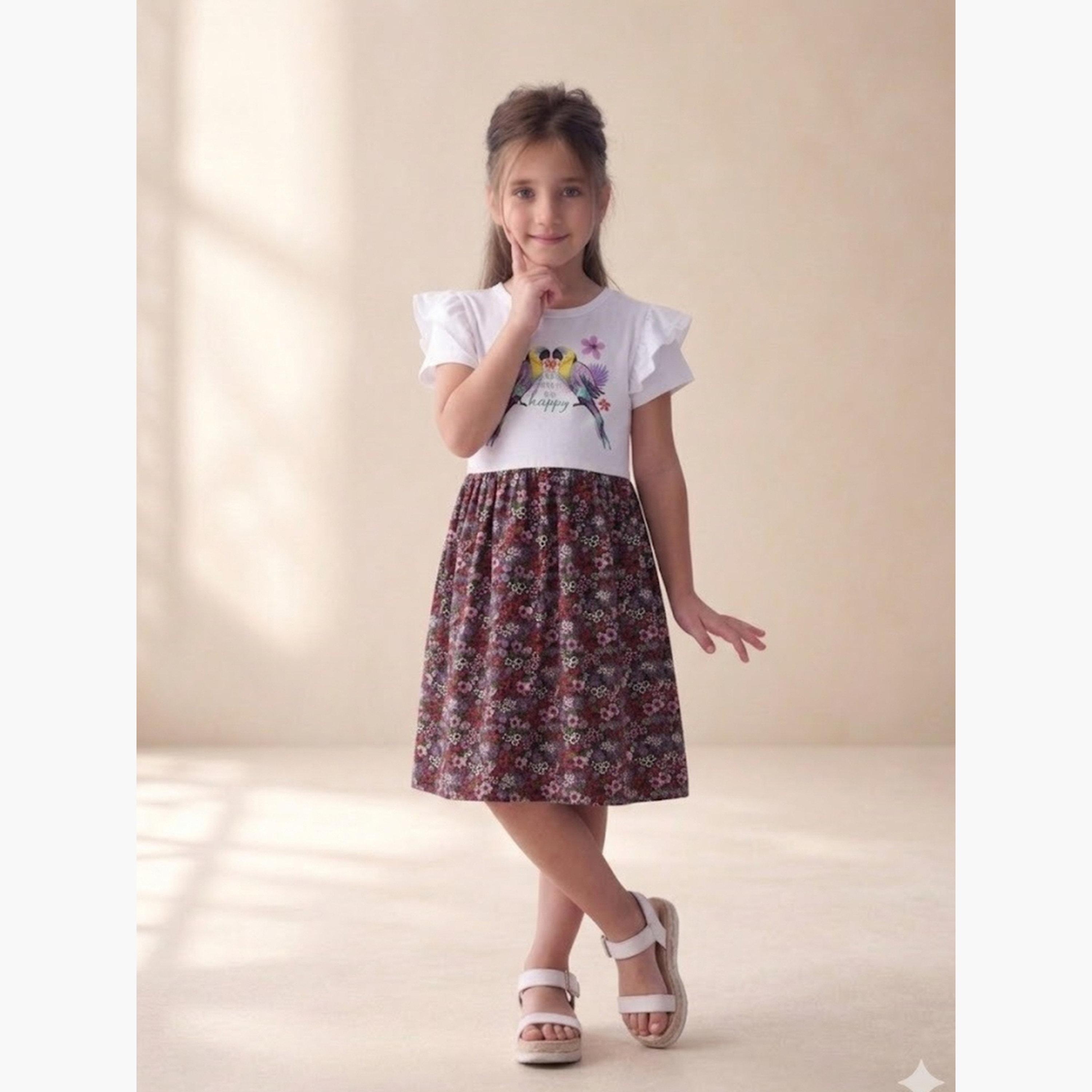 فستان بطبعة زهور للبنات-girls-clothing-dressesandjumpsuits-image-3