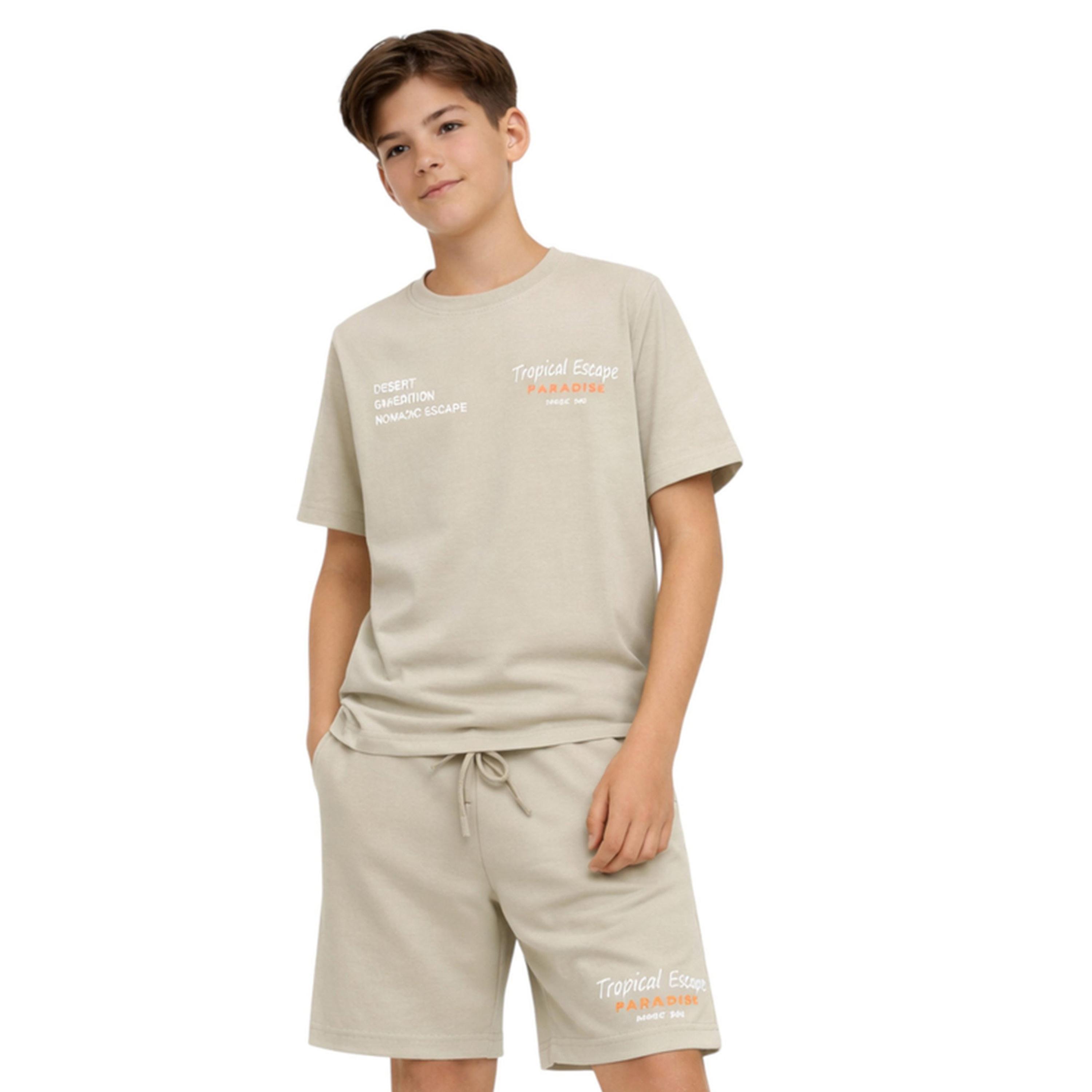 Victor and Jane X Styli Teen Boys Printed Relaxed T-Shirt and Shorts Set-boys-clothing-setsandcoords-image-1