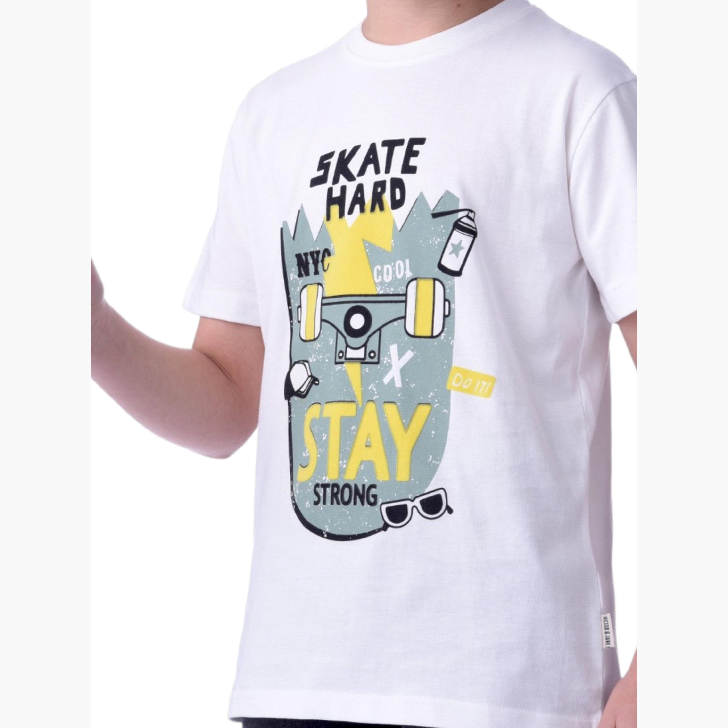 Victor and Jane X Styli Boys Round Neck Graphic Print T-Shirt-boys-clothing-tshirtsandpolos-image-3