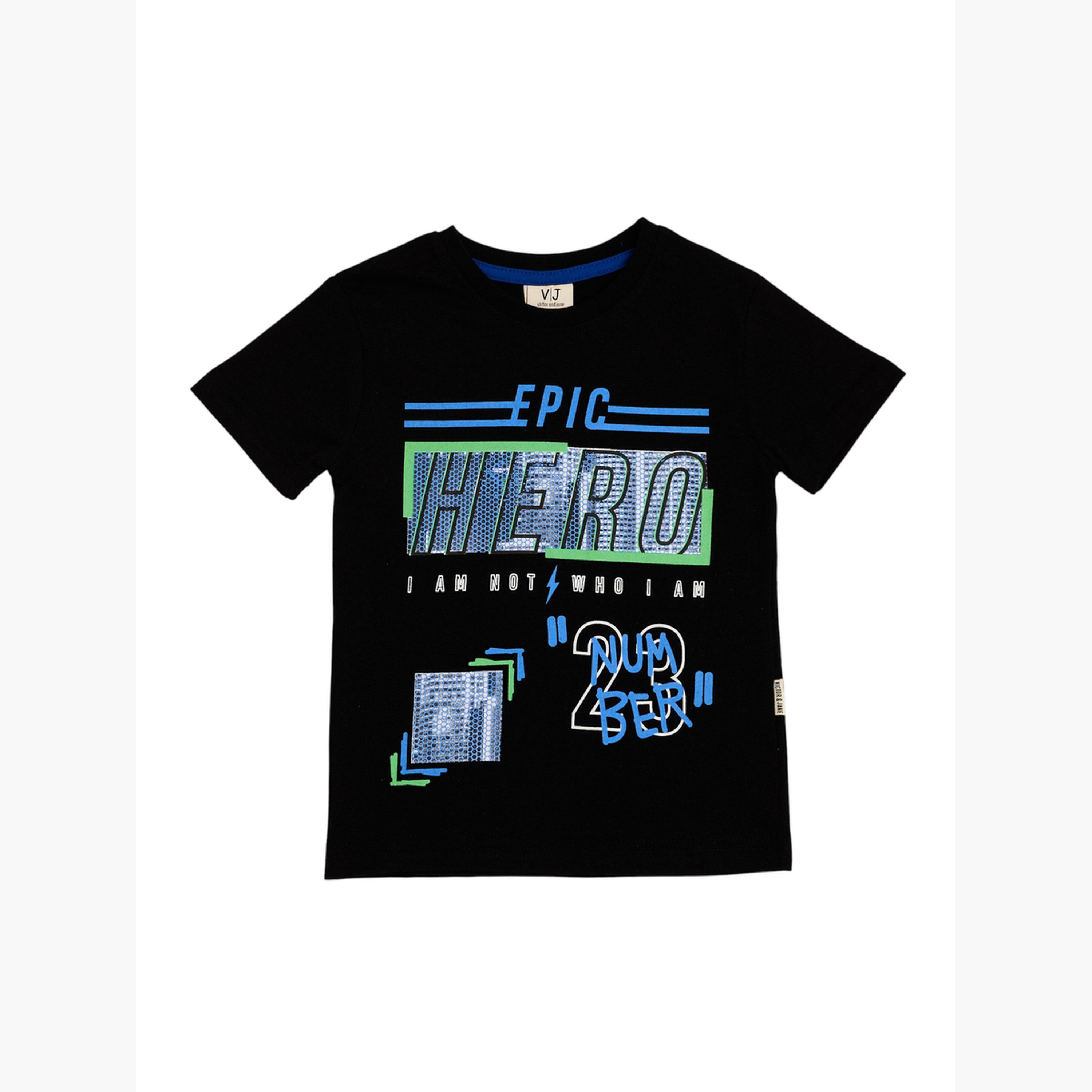 Victor and Jane X Styli Pack of 3 - Boys Graphic Print T-Shirt-boys-clothing-tshirtsandpolos-image-3