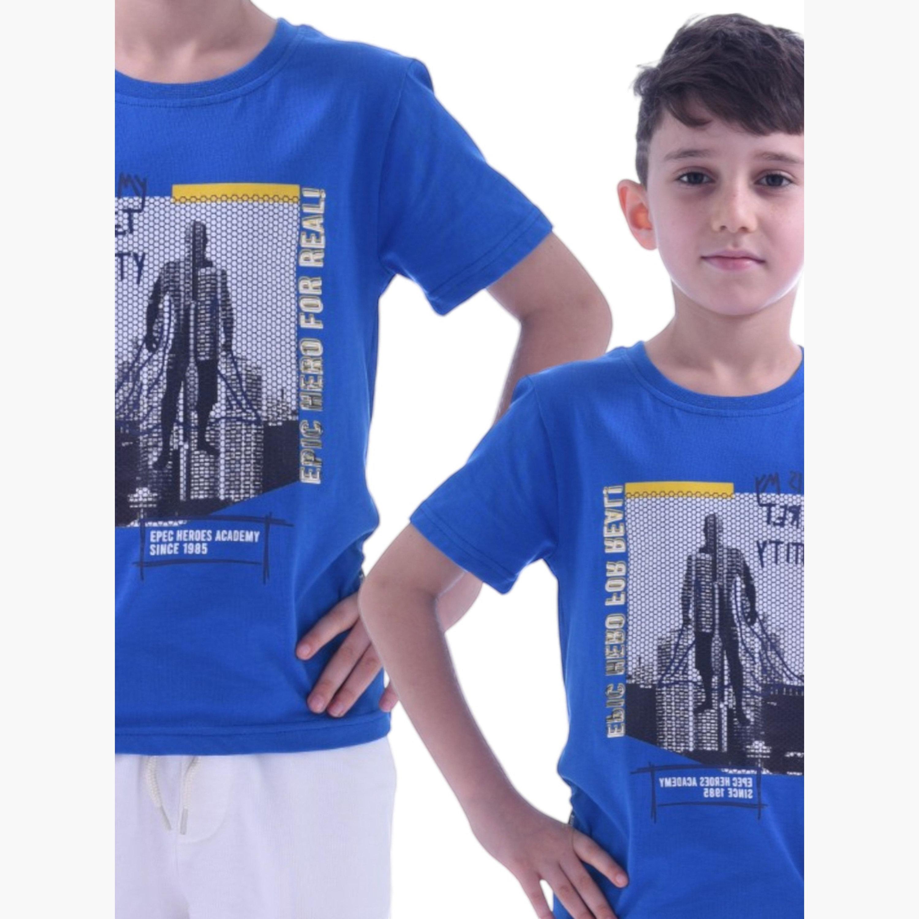Victor and Jane X Styli Pack of 3 - Boys Graphic Print T-Shirt-boys-clothing-tshirtsandpolos-image-5
