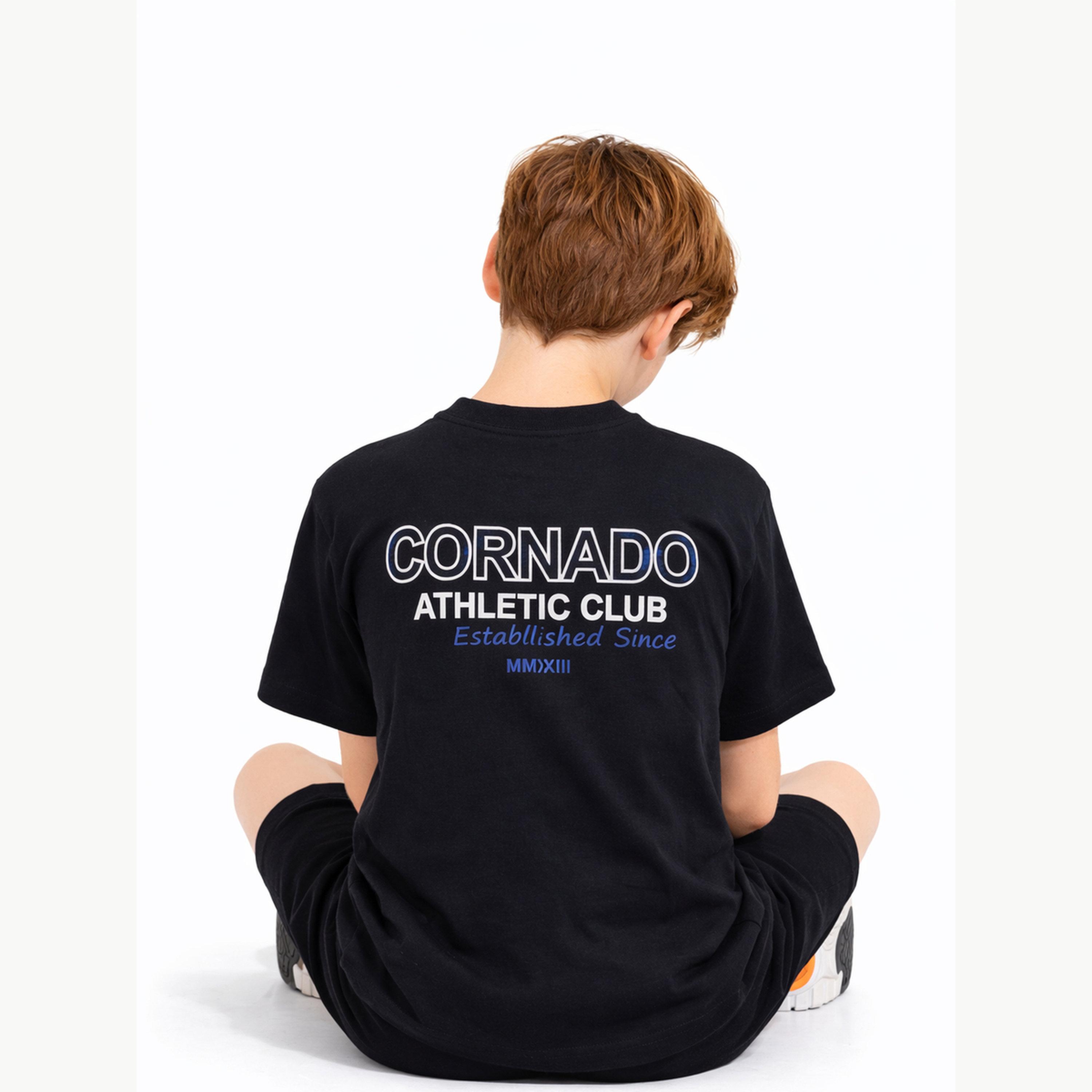 Victor and Jane X Styli Boys Text Print Relaxed T-Shirt and Shorts Set-boys-clothing-setsandcoords-image-4