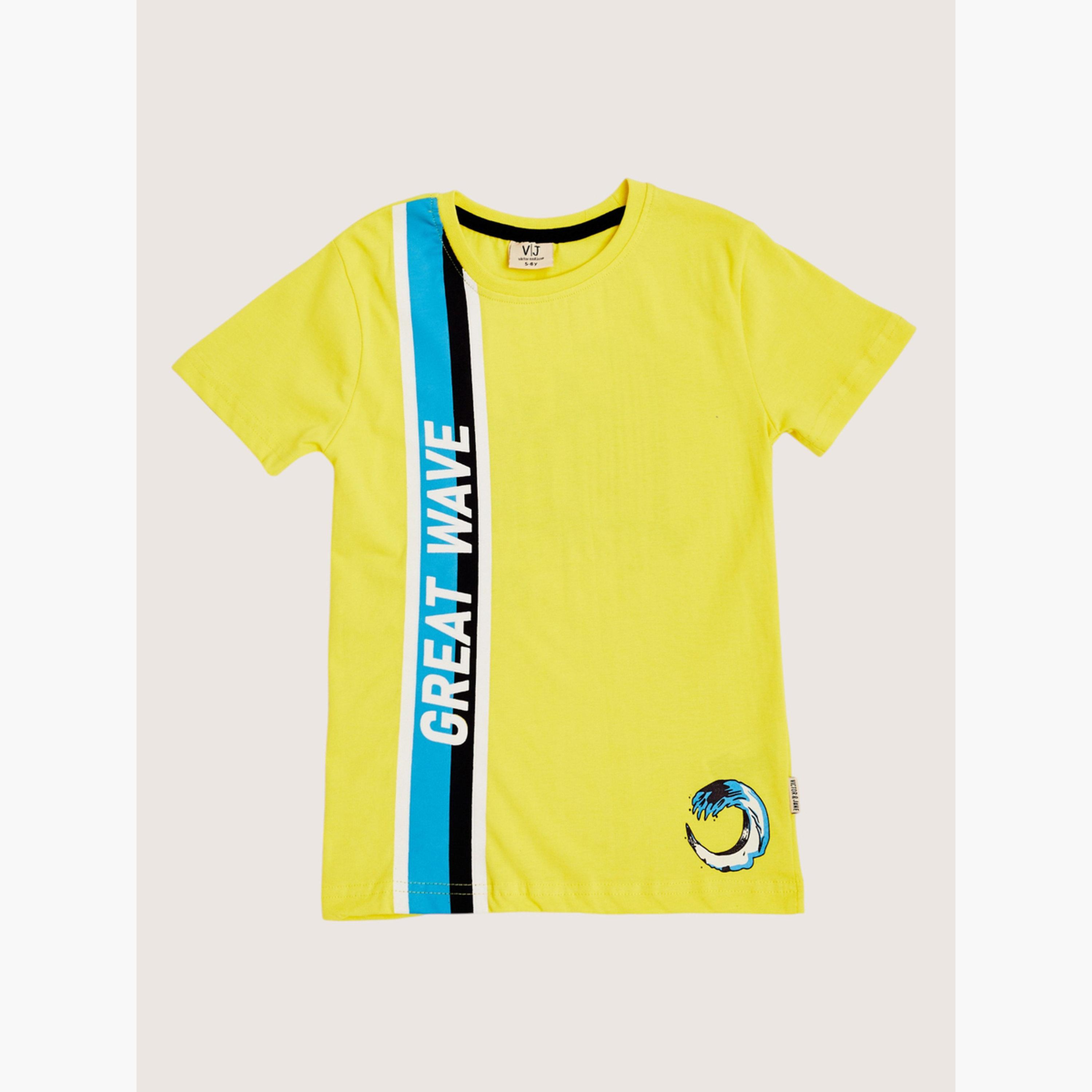 Victor and Jane X Styli Pack of 3 - Boys Graphic Print T-Shirt-boys-clothing-tshirtsandpolos-image-3