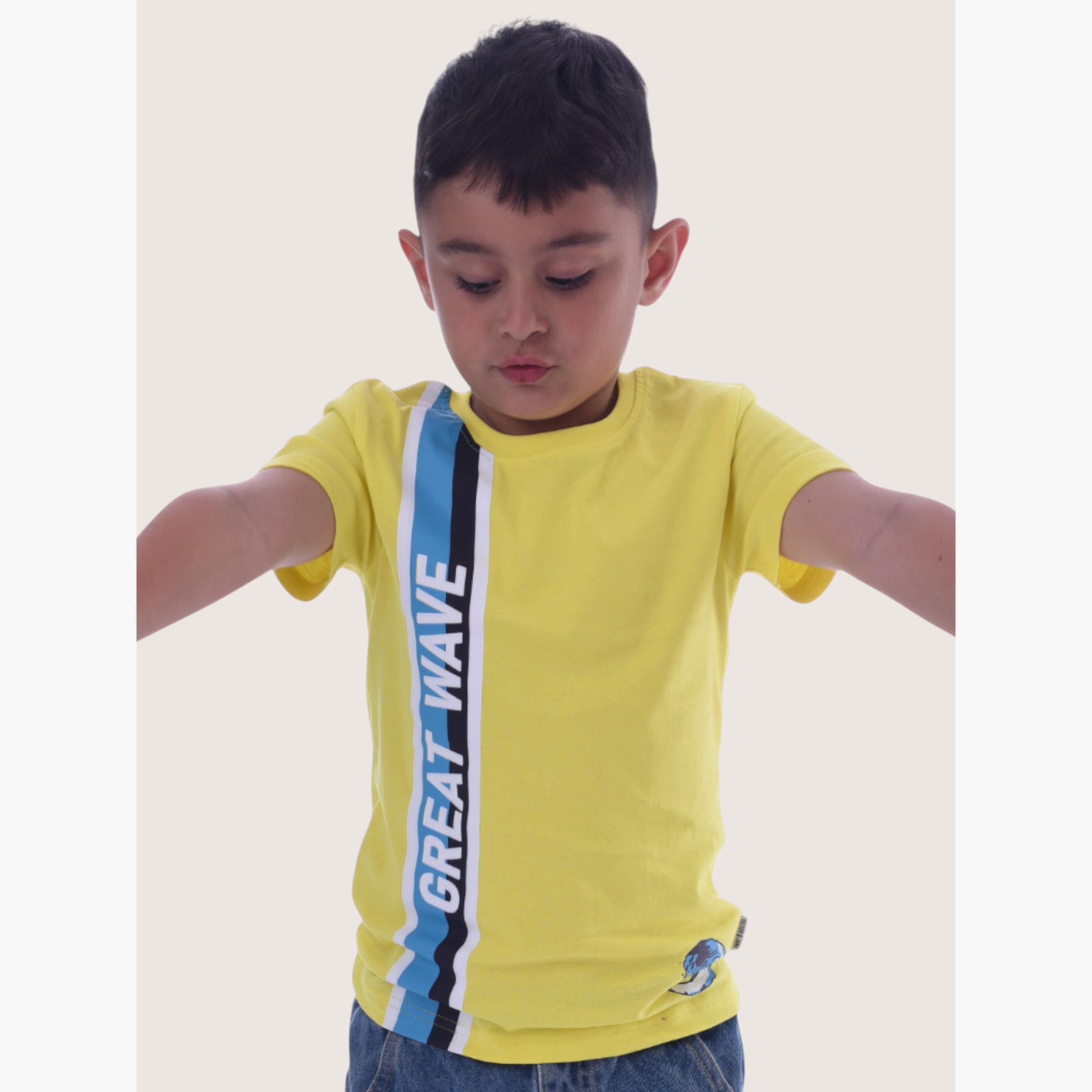 Victor and Jane X Styli Pack of 3 - Boys Graphic Print T-Shirt-boys-clothing-tshirtsandpolos-image-5