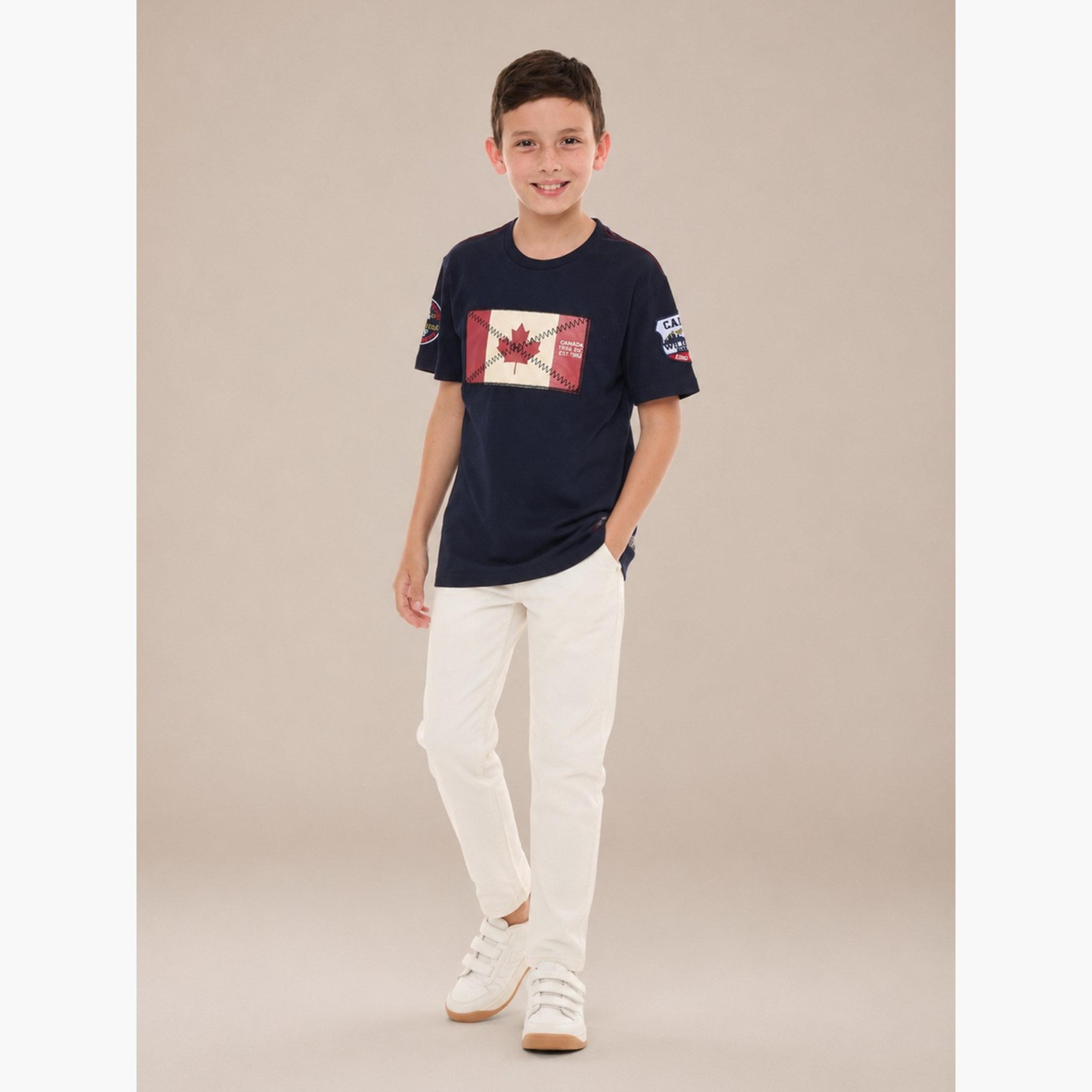 تيشيرت قطن بياقة دائرية للأولاد-boys-clothing-tshirtsandpolos-image-2