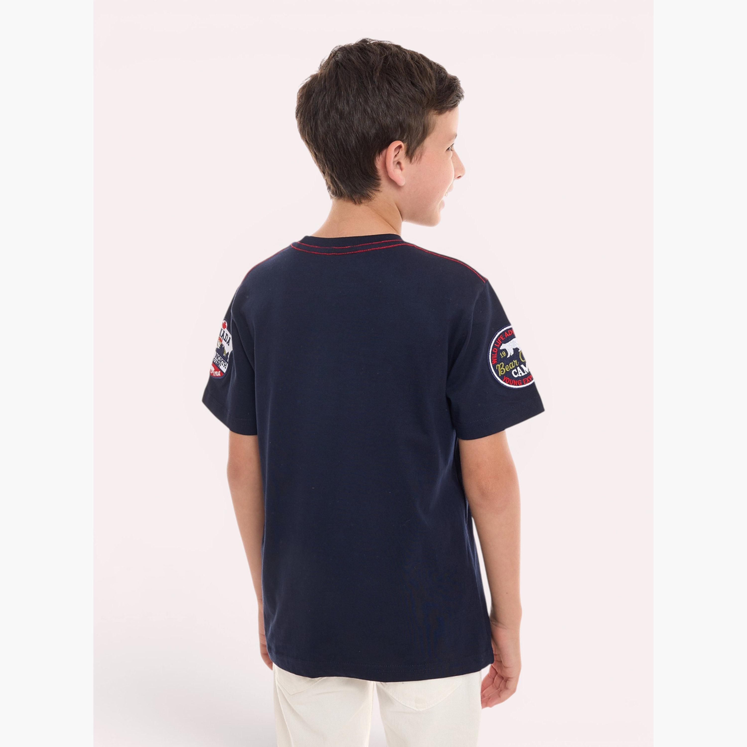 تيشيرت قطن بياقة دائرية للأولاد-boys-clothing-tshirtsandpolos-image-3