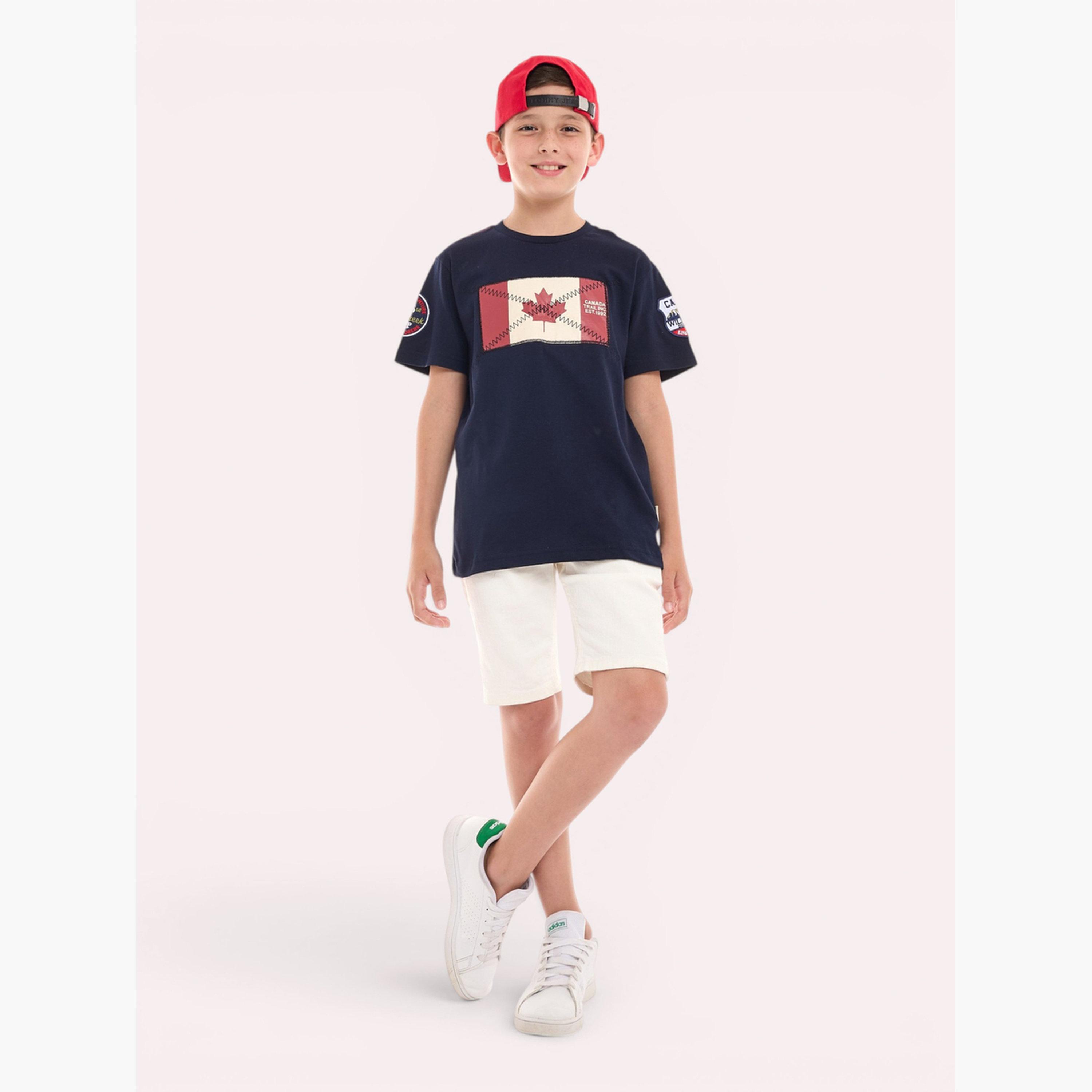 تيشيرت قطن بياقة دائرية للأولاد-boys-clothing-tshirtsandpolos-image-4