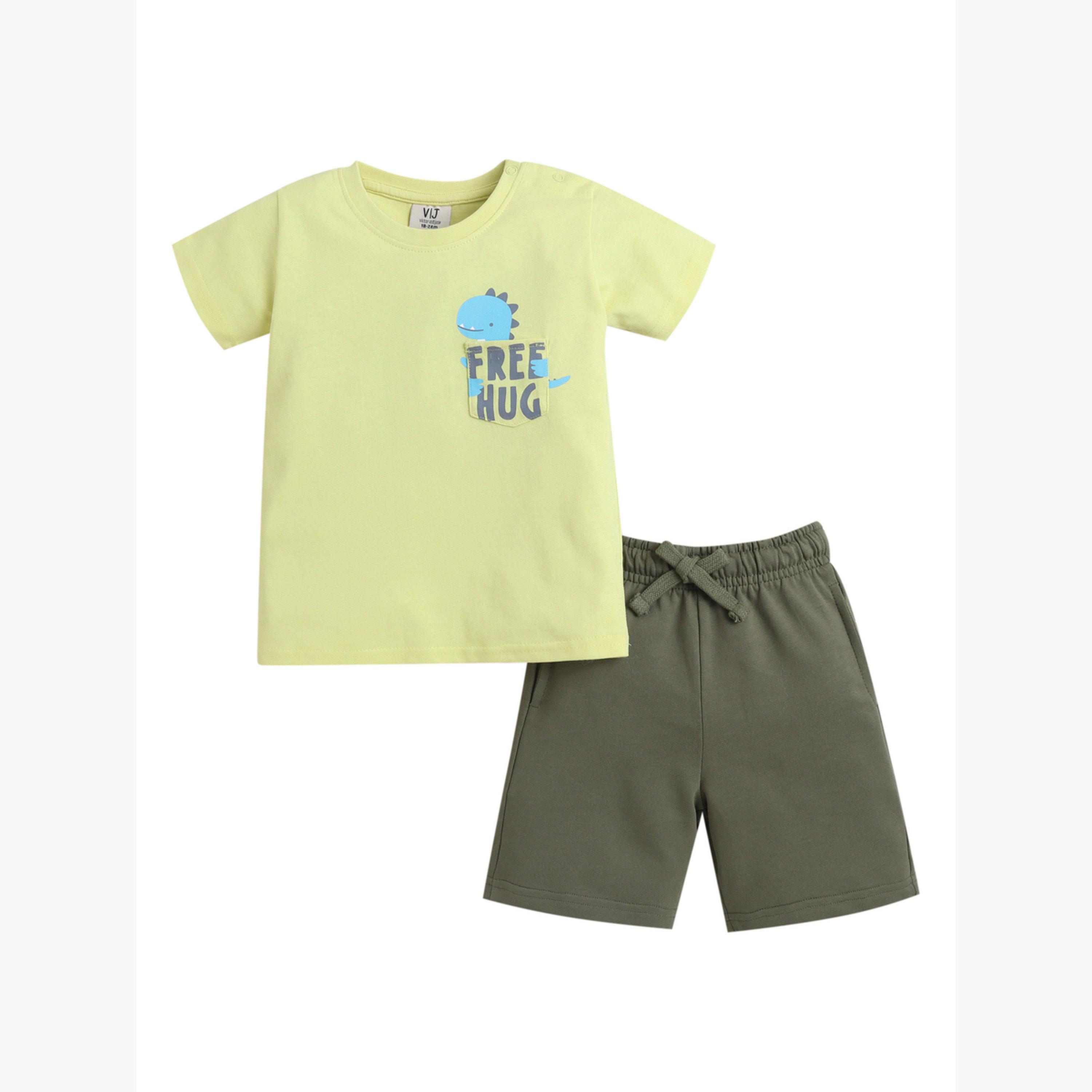 مجموعة من 4 شورتات وتيشيرتات بطبعات للأولاد-boys-clothing-setsandcoords-image-2