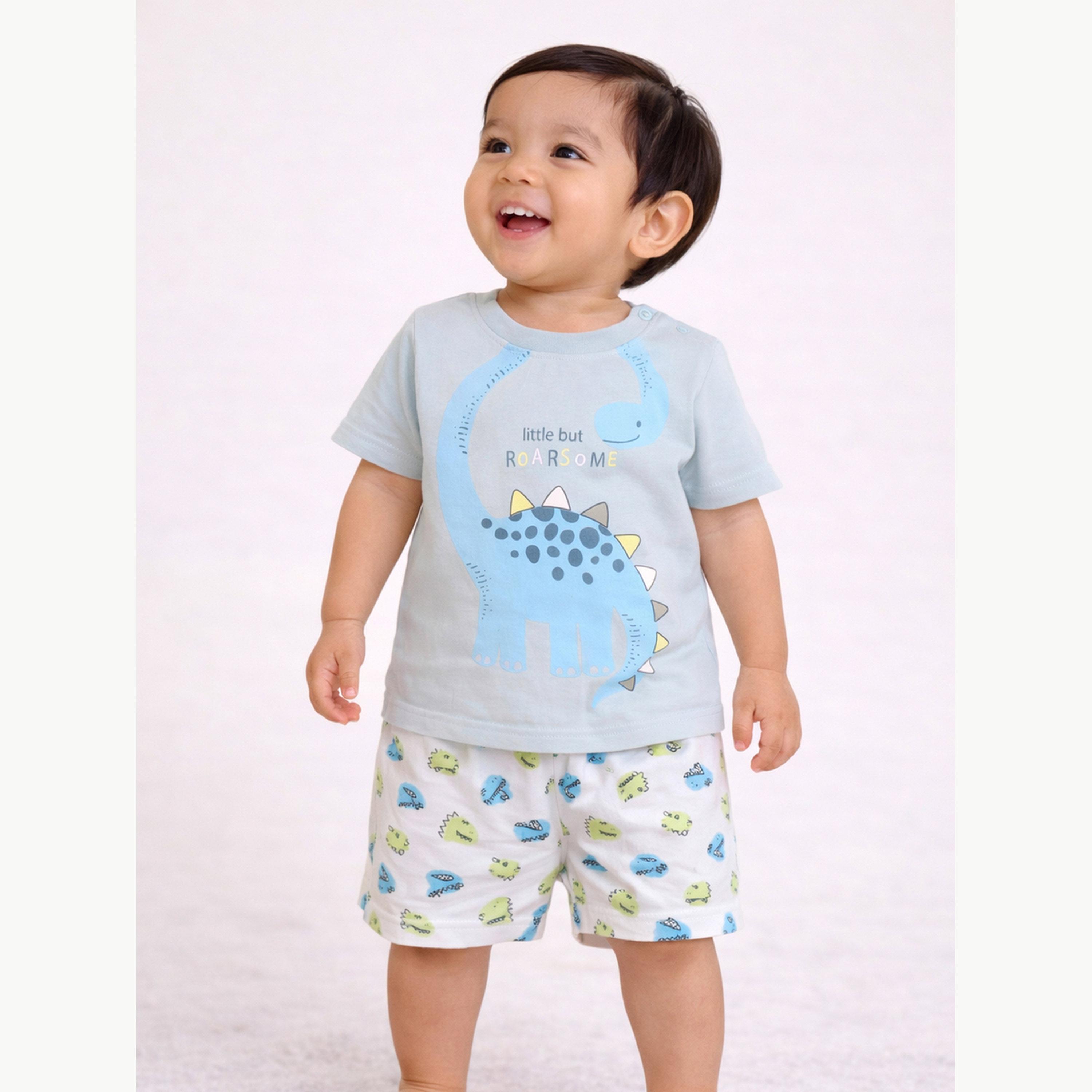 مجموعة من 4 شورتات وتيشيرتات بطبعات للأولاد-boys-clothing-setsandcoords-image-6
