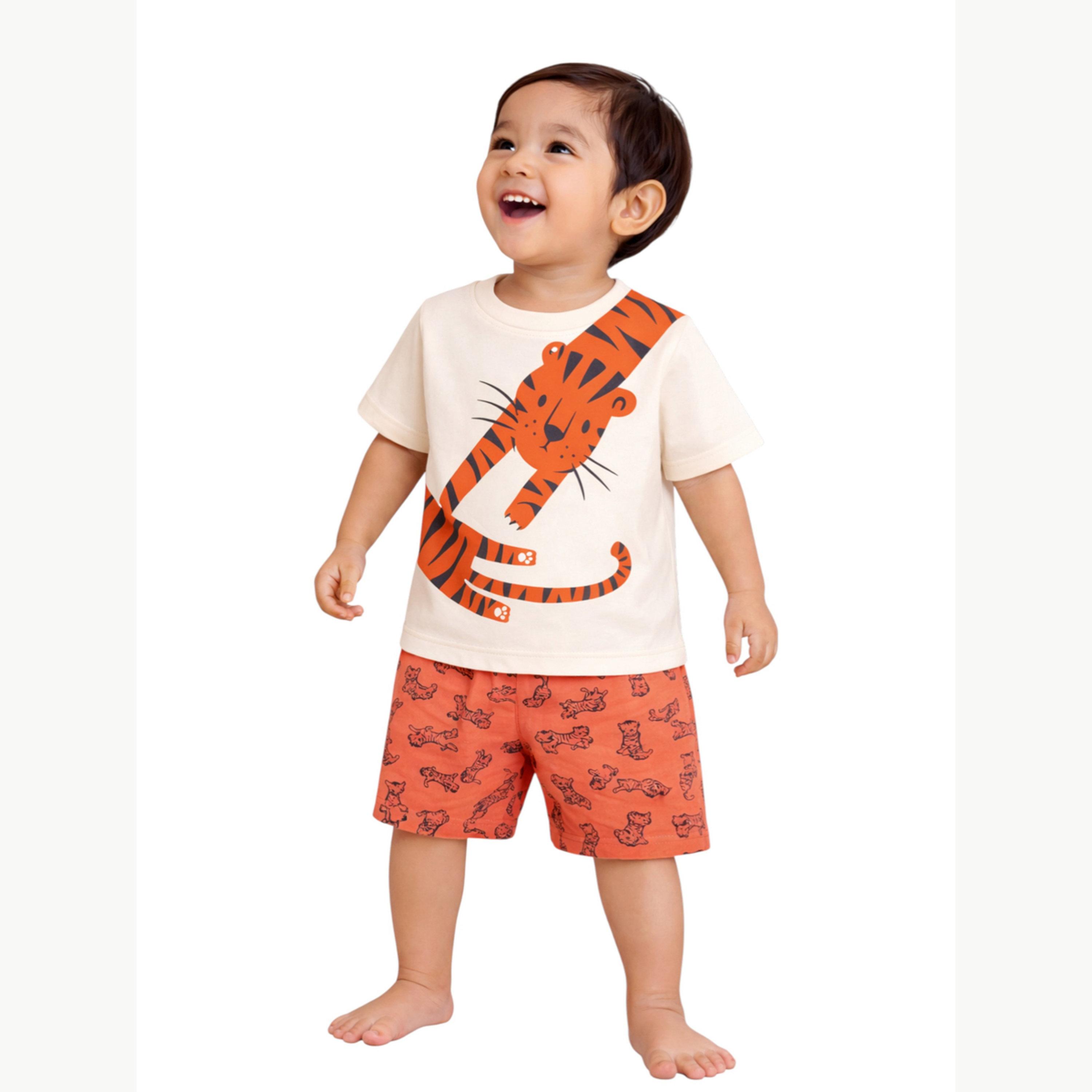 مجموعة من 4 شورتات وتيشيرتات بطبعات للأولاد-boys-clothing-setsandcoords-image-2
