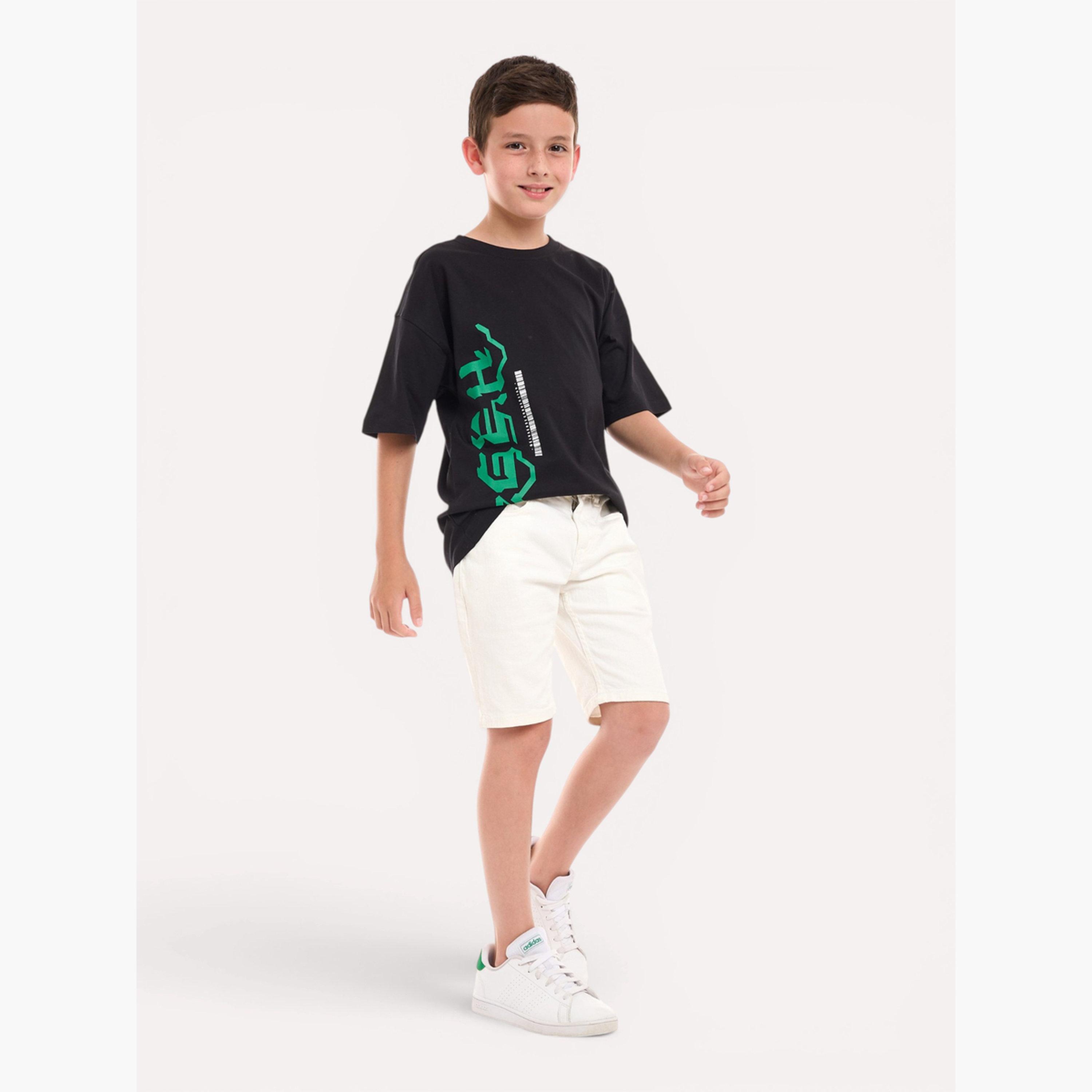 Victor and Jane X Styli Boys Round Neck Oversized T-Shirt-boys-clothing-tshirtsandpolos-image-5