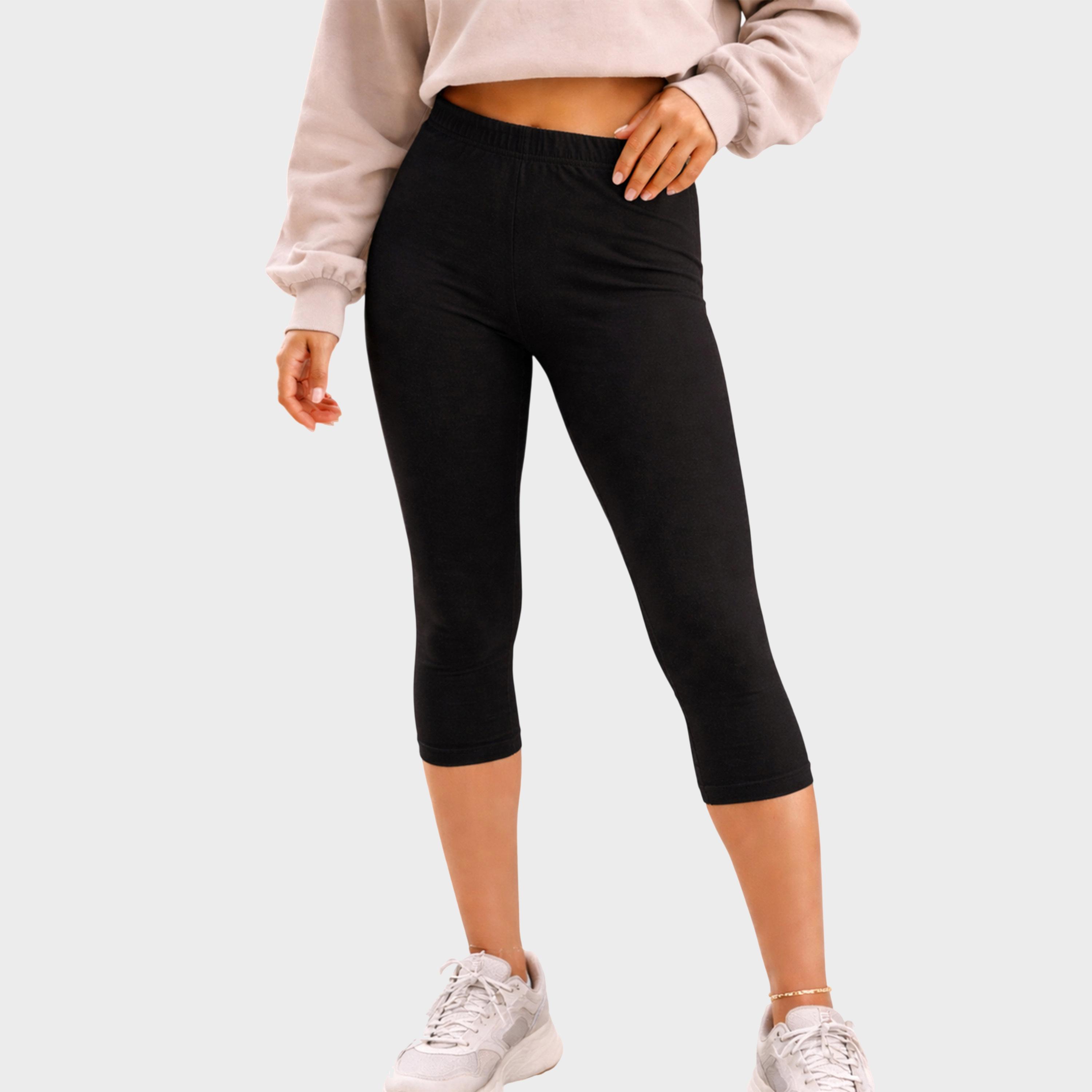 Victor and Jane X Styli Pack of 2 - Girls Basic Stretch Capri Leggings-girls-clothing-bottoms-leggings-image-3