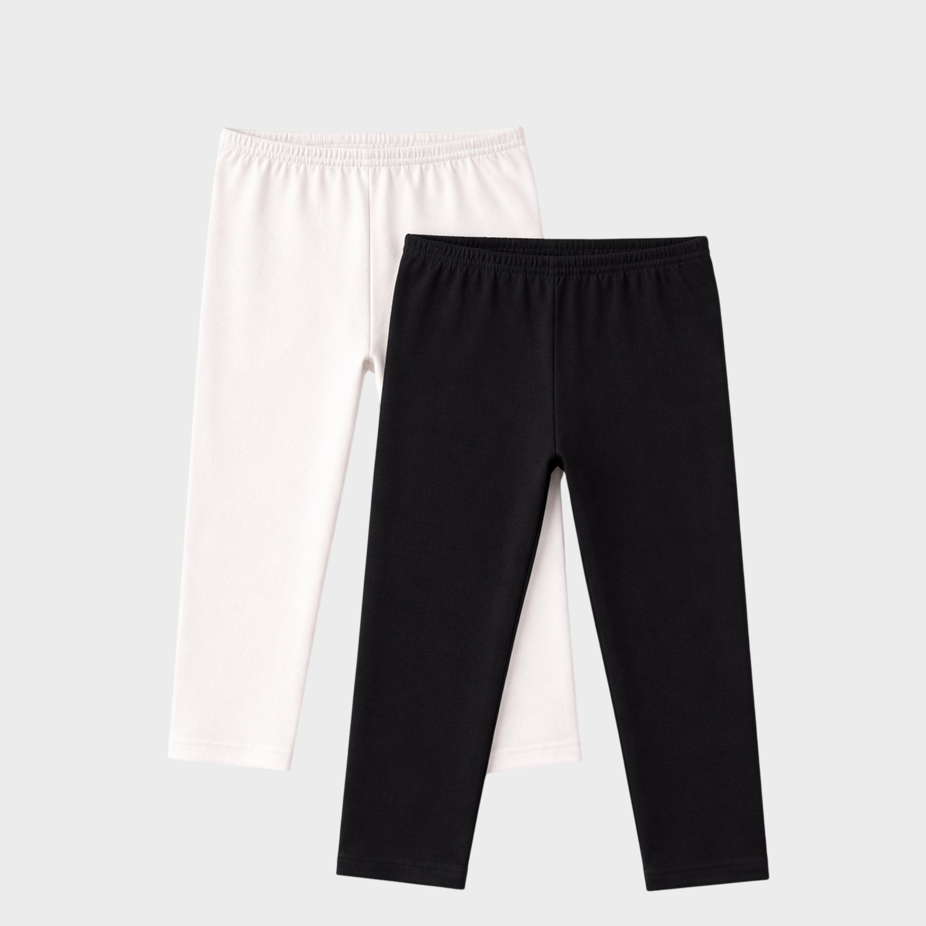 Victor and Jane X Styli Pack of 2 - Girls Basic Stretch Capri Leggings-girls-clothing-bottoms-leggings-image-4