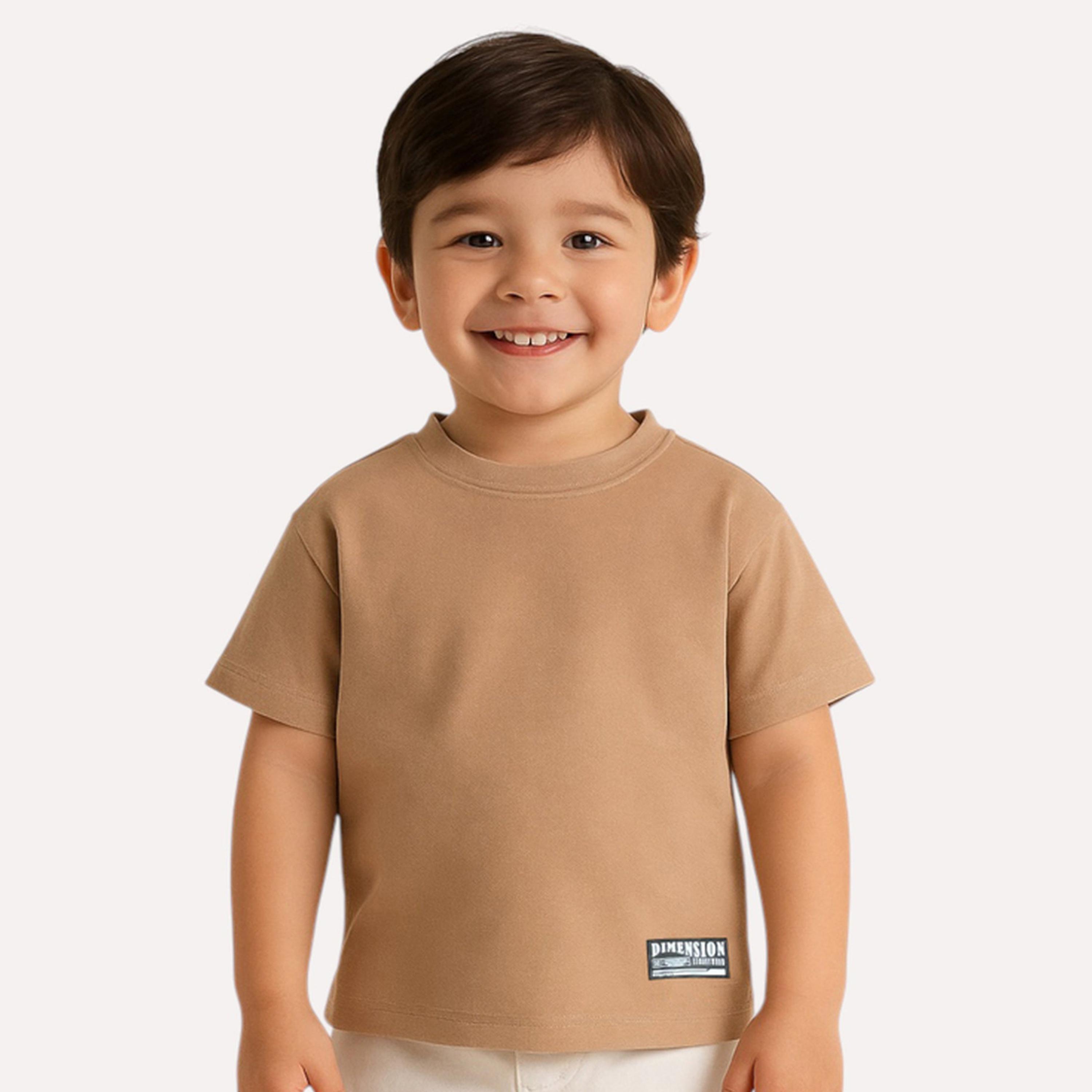 Victor and Jane X Styli Boys Jacquard Knit Round Neck T-Shirt-baby-boys-clothing-tshirtsandpolos-image-1