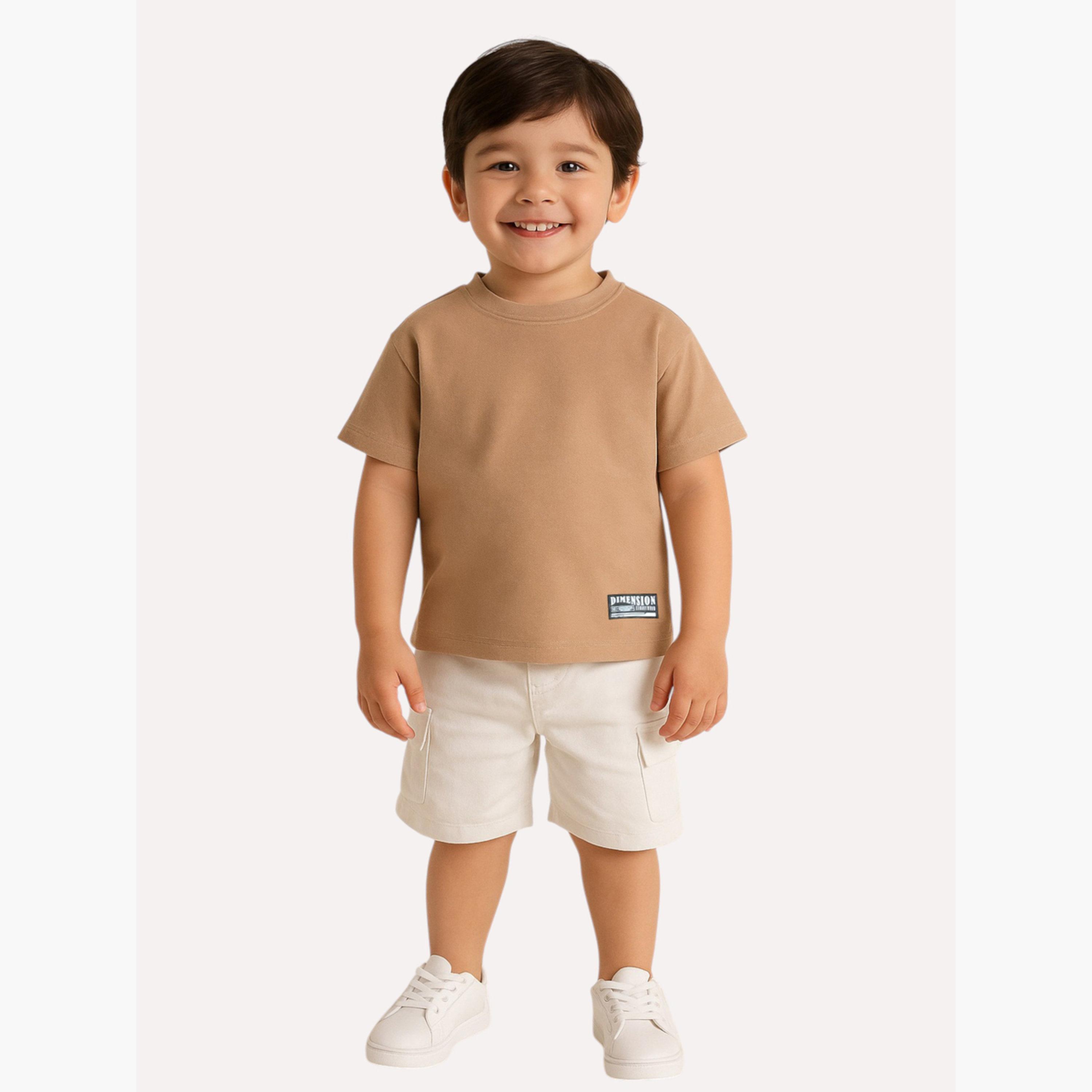 Victor and Jane X Styli Boys Jacquard Knit Round Neck T-Shirt-baby-boys-clothing-tshirtsandpolos-image-2
