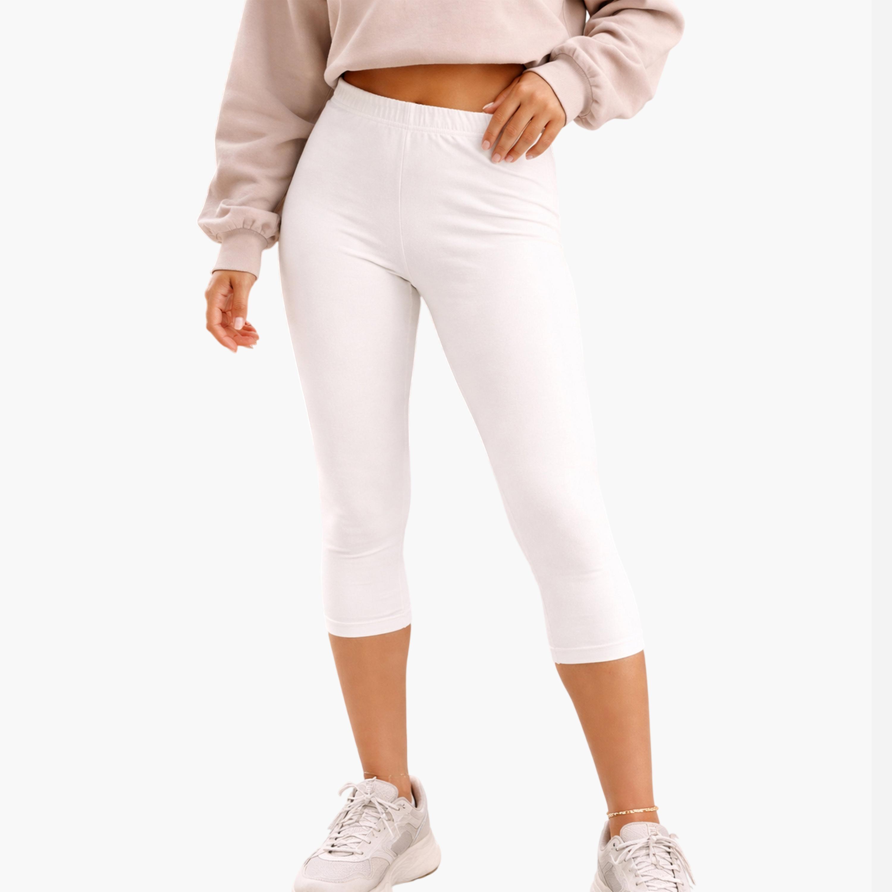 مجموعة من 2 ليقنز كابري بنسيج مطاطي للبنات-girls-clothing-bottoms-leggings-image-3