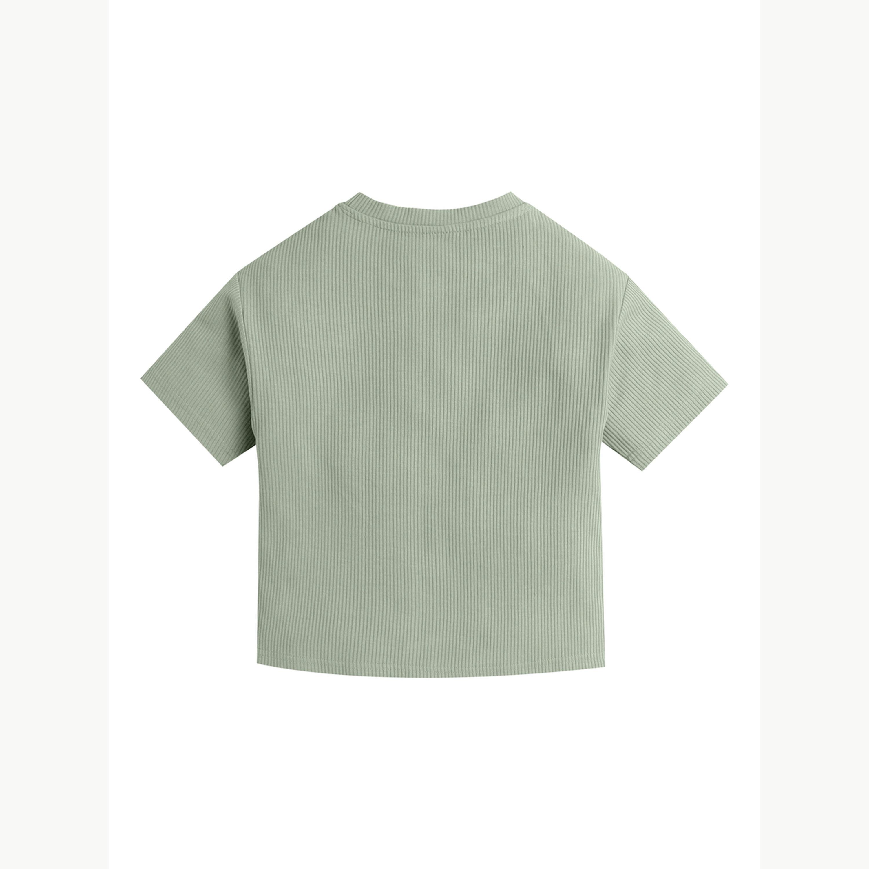 تيشيرت بياقة دائرية محبوك مضلع للأولاد-boys-clothing-tshirtsandpolos-image-5