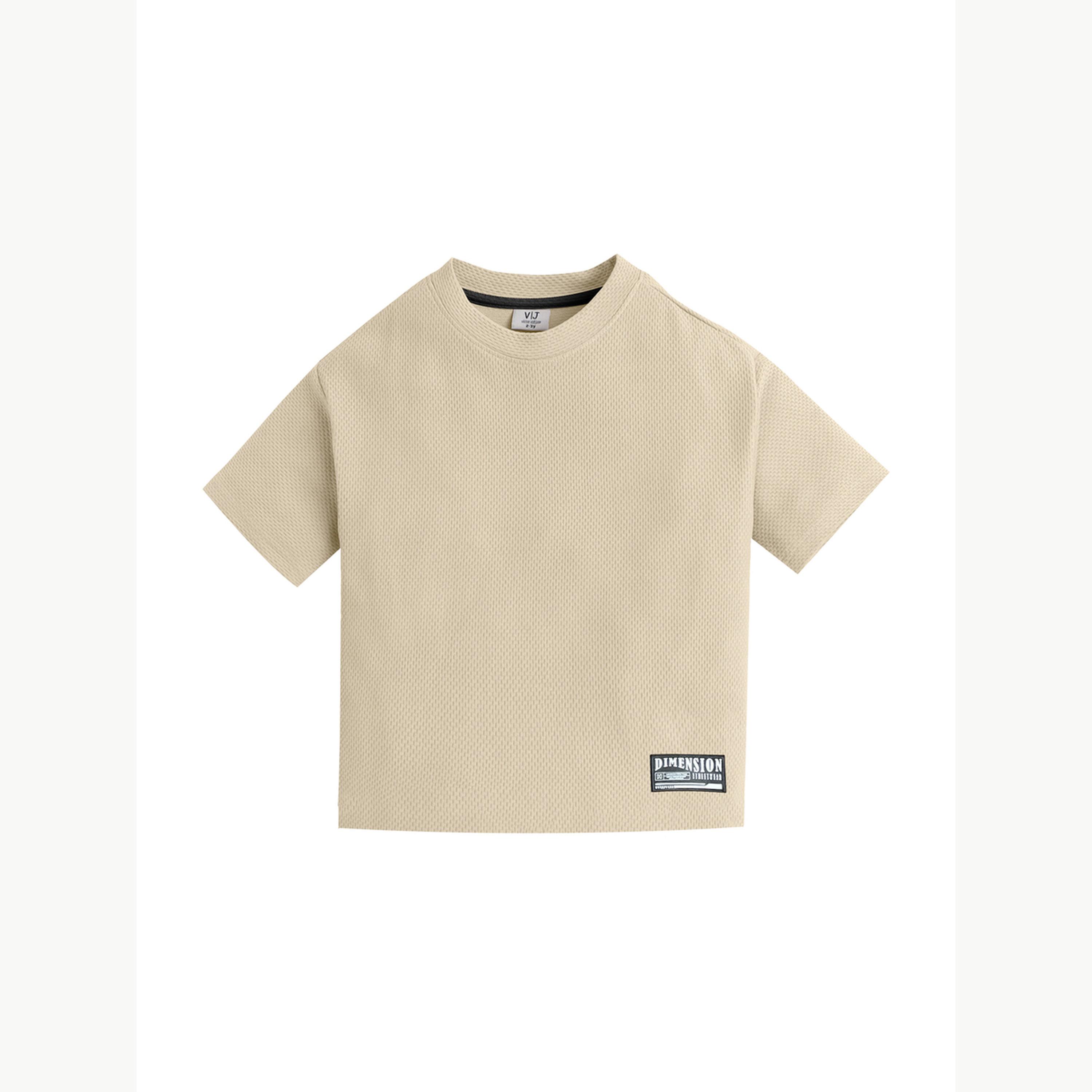 Victor and Jane X Styli Boys Textured Knit Round Neck T-Shirt-boys-clothing-tshirtsandpolos-image-3
