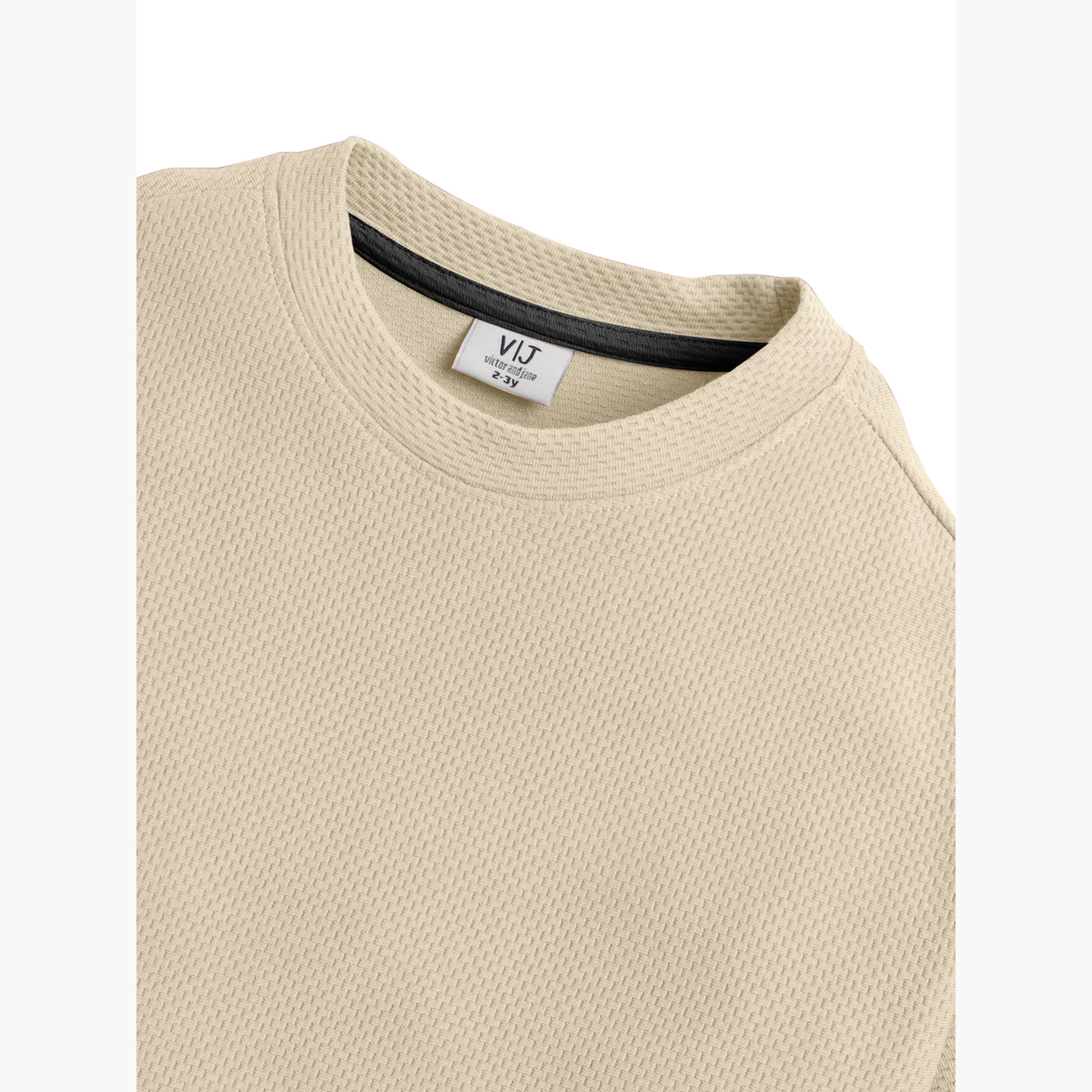 Victor and Jane X Styli Boys Textured Knit Round Neck T-Shirt-boys-clothing-tshirtsandpolos-image-5